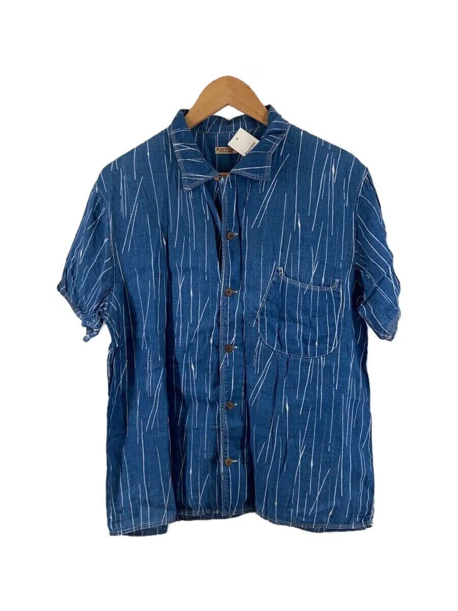 Kapital Striped Pattern Linen Short Sleeve Button Shirt Size US L / EU 52-54 / 3 - 1 Thumbnail