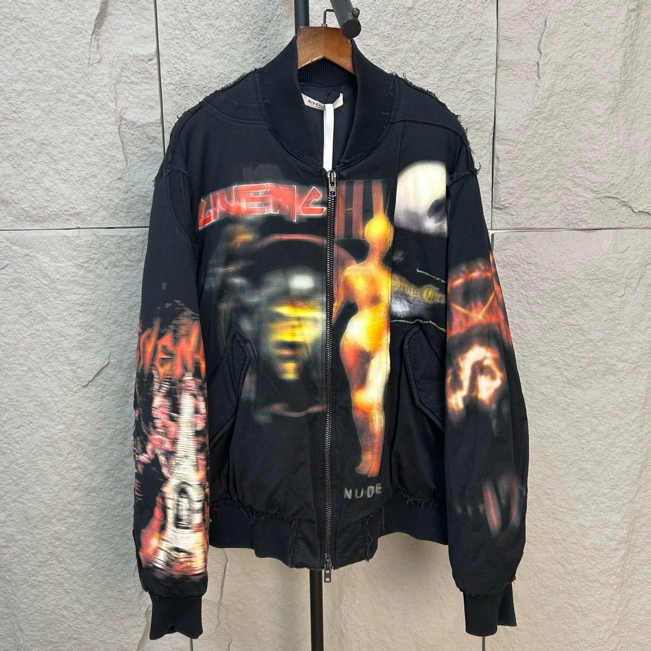Givenchy Givenchy Distressed Long Sleeve Zip Jacket Size US M / EU 48-50 / 2 - 1 Thumbnail