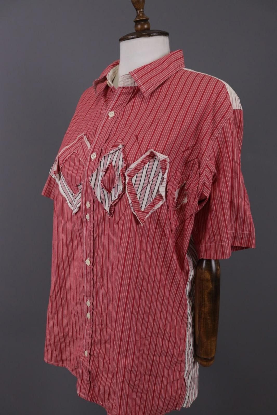 Designer Le Jean Marithe Francois Girbaud Patched Shirt Size USA 36 Size M / US 6-8 / IT 42-44 - 6 Thumbnail