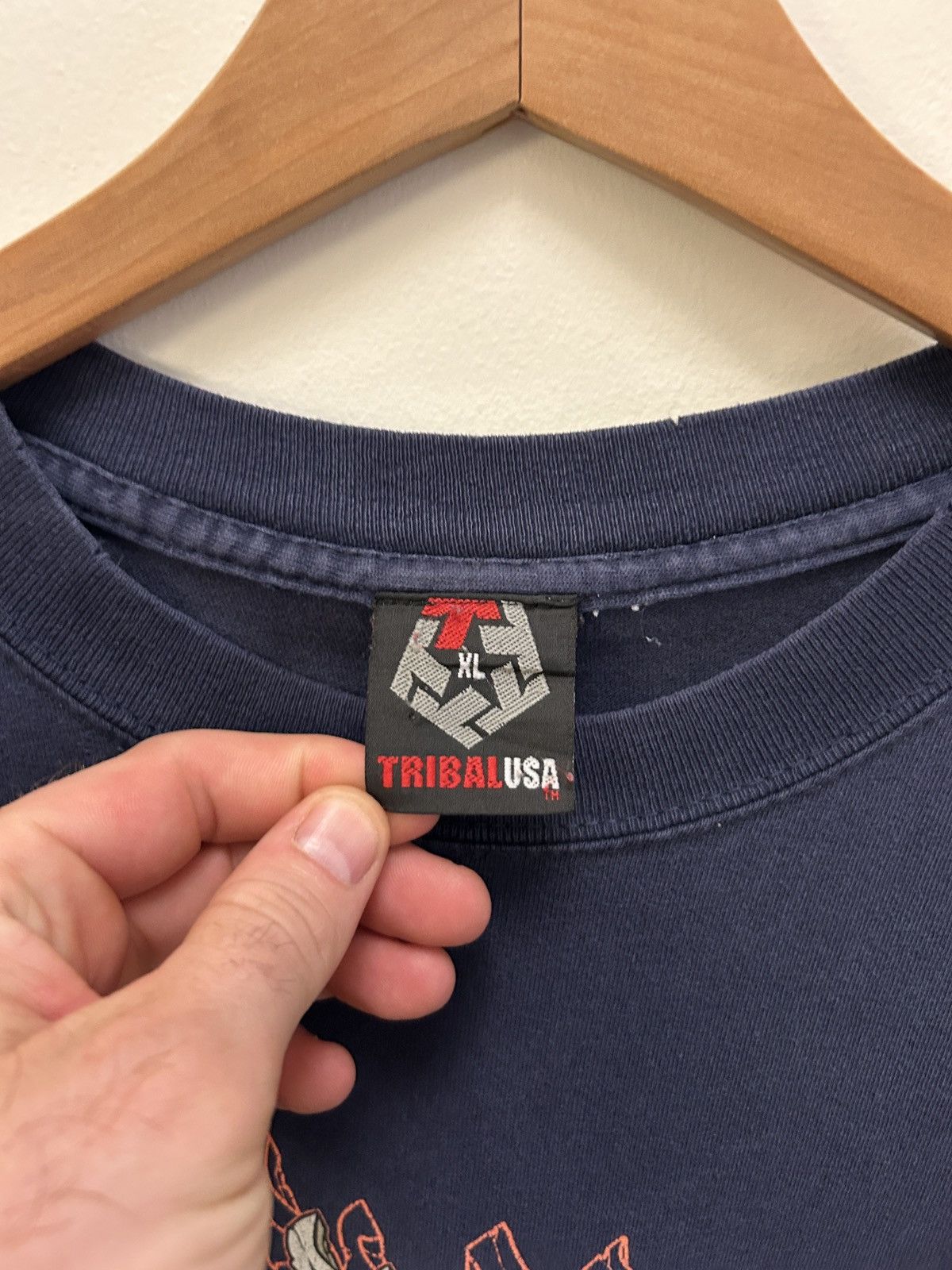 Tribal Streetwear × Vintage Vintage Tribal USA international gear navy blue XL Size US XL / EU 56 / 4 - 5 Thumbnail