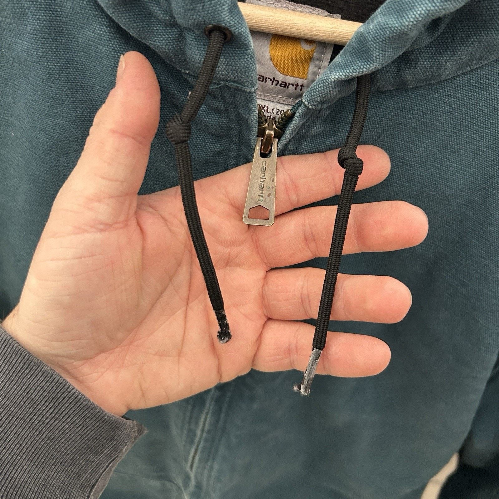 Carhartt Y2K Carhartt Quilted Hooded Active Jacket “Dark Teal” WJ130 Size XXL / US 16-18 / IT 52-54 - 8 Thumbnail