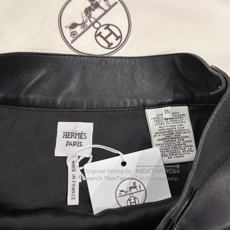 Hermes Hermes Classic Black Badge Leather Skirt Size 24" / US 00 / IT 34 - 4 Thumbnail