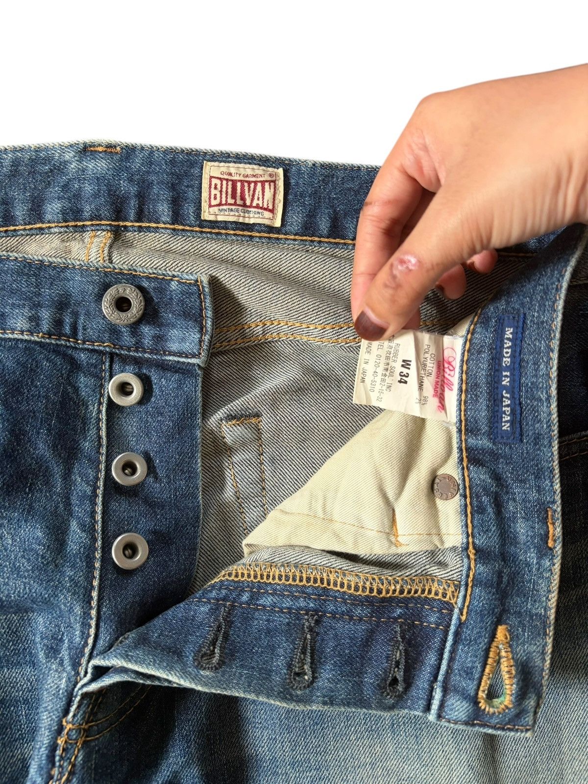 Studio D'Artisan Vintage Japanese Brand Mud Wash Distressed Jeans Size US 35 - 5 Thumbnail