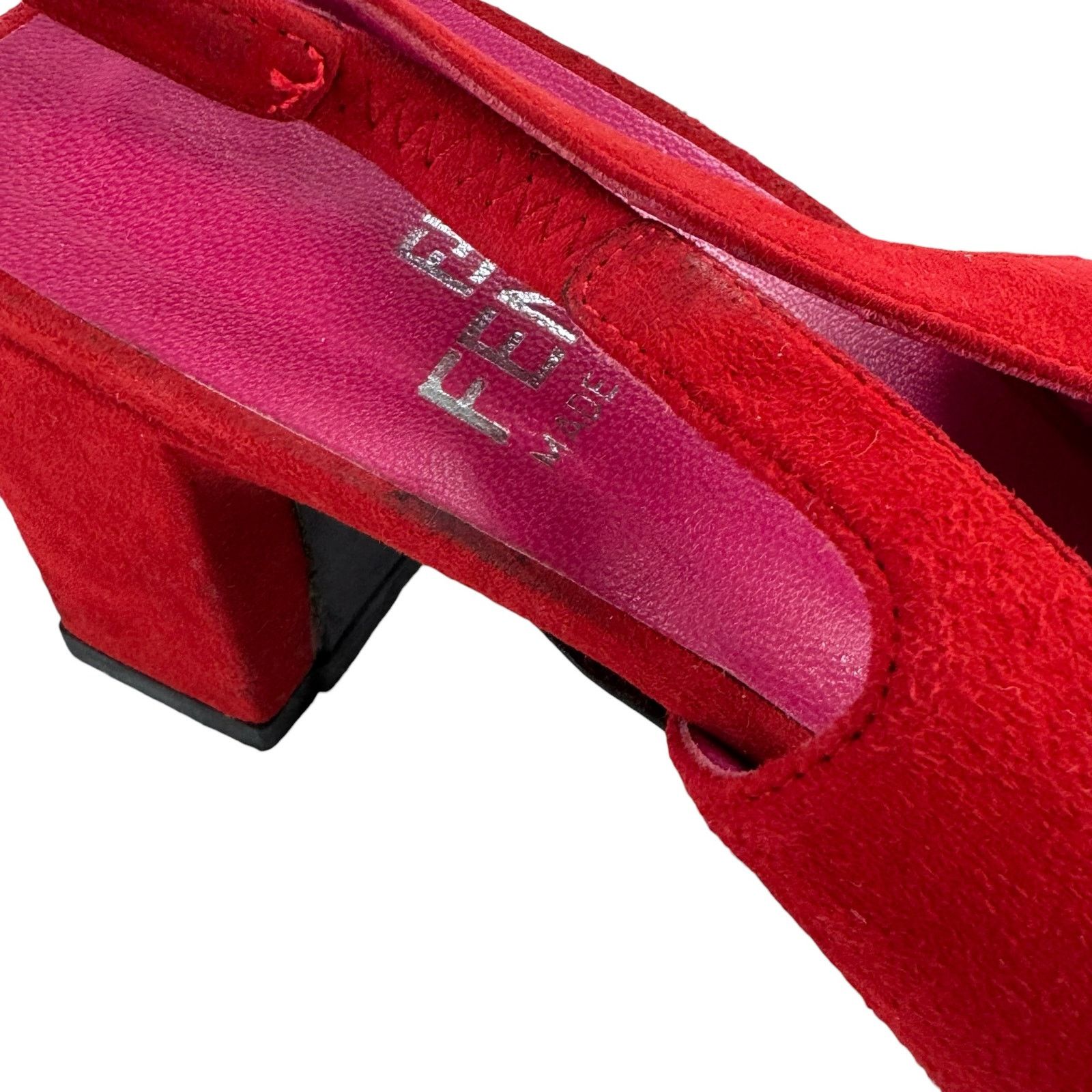 Fendi Fendi Vintage Red Suede Heels Size US 7.5 / IT 37.5 - 13 Thumbnail
