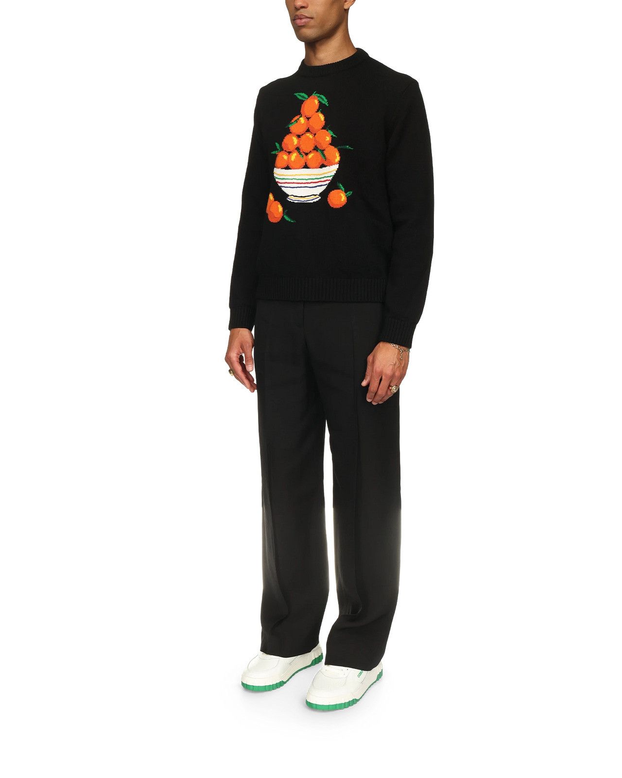 Casablanca os11x0725 Pyramide D'Oranges Intarsia Sweater in Black Size US M / EU 48-50 / 2 - 3 Thumbnail
