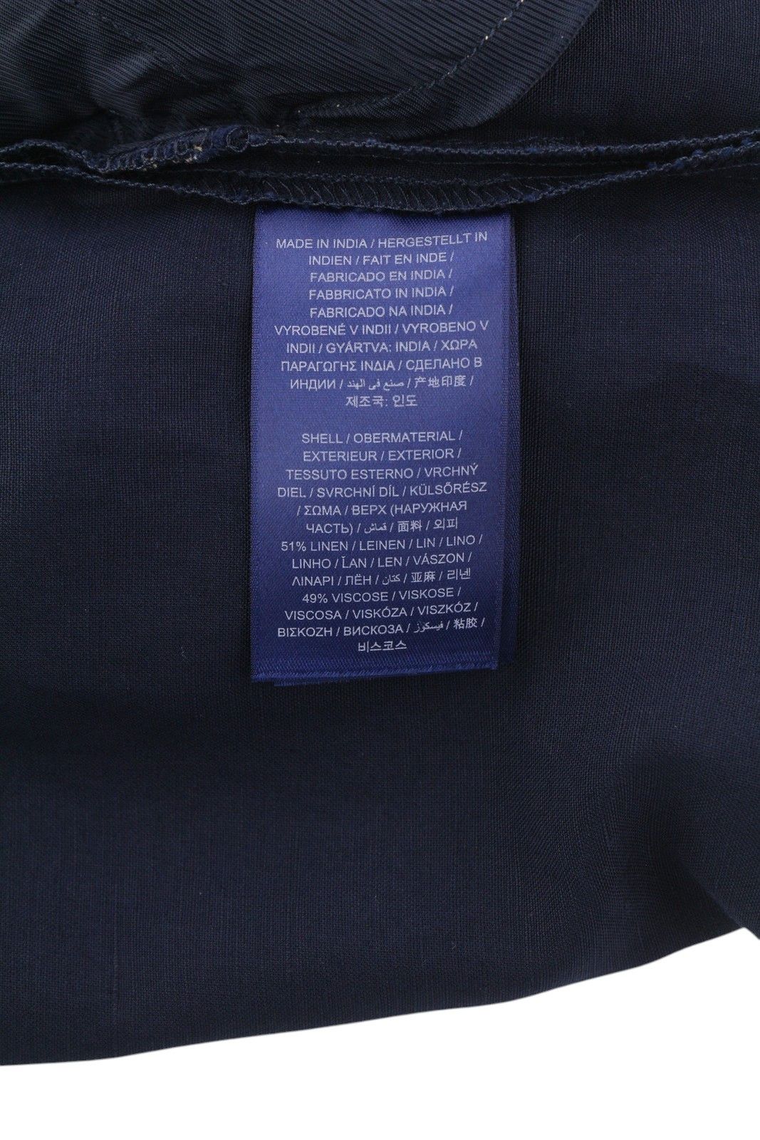 Gant SUMMER LINEN EU34 Dark Blue Elastic Waist Pants 85150 Size 28" / US 6 / IT 42 - 8 Thumbnail