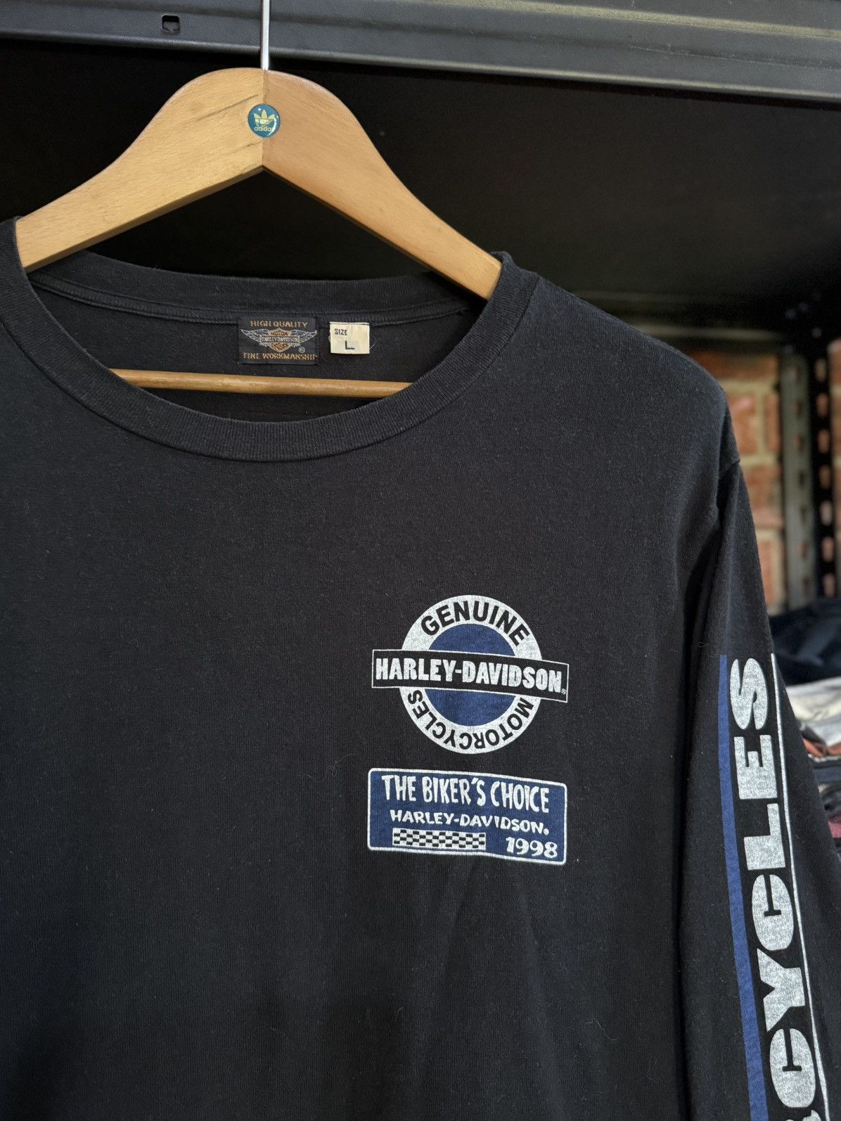 Harley Davidson Vintage 90s Harley Davidson Fit The Biker’s Choice Faded Tee Size US L / EU 52-54 / 3 - 8 Thumbnail
