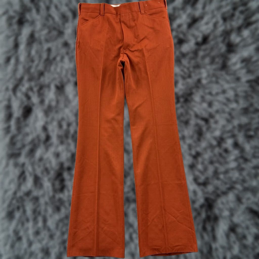 McGregor VINTAGE McGregor Pants Mens 36x38 Orange 70s Pleated Slacks Trouser Burnt NWT Size US 36 / EU 52 - 1 Thumbnail