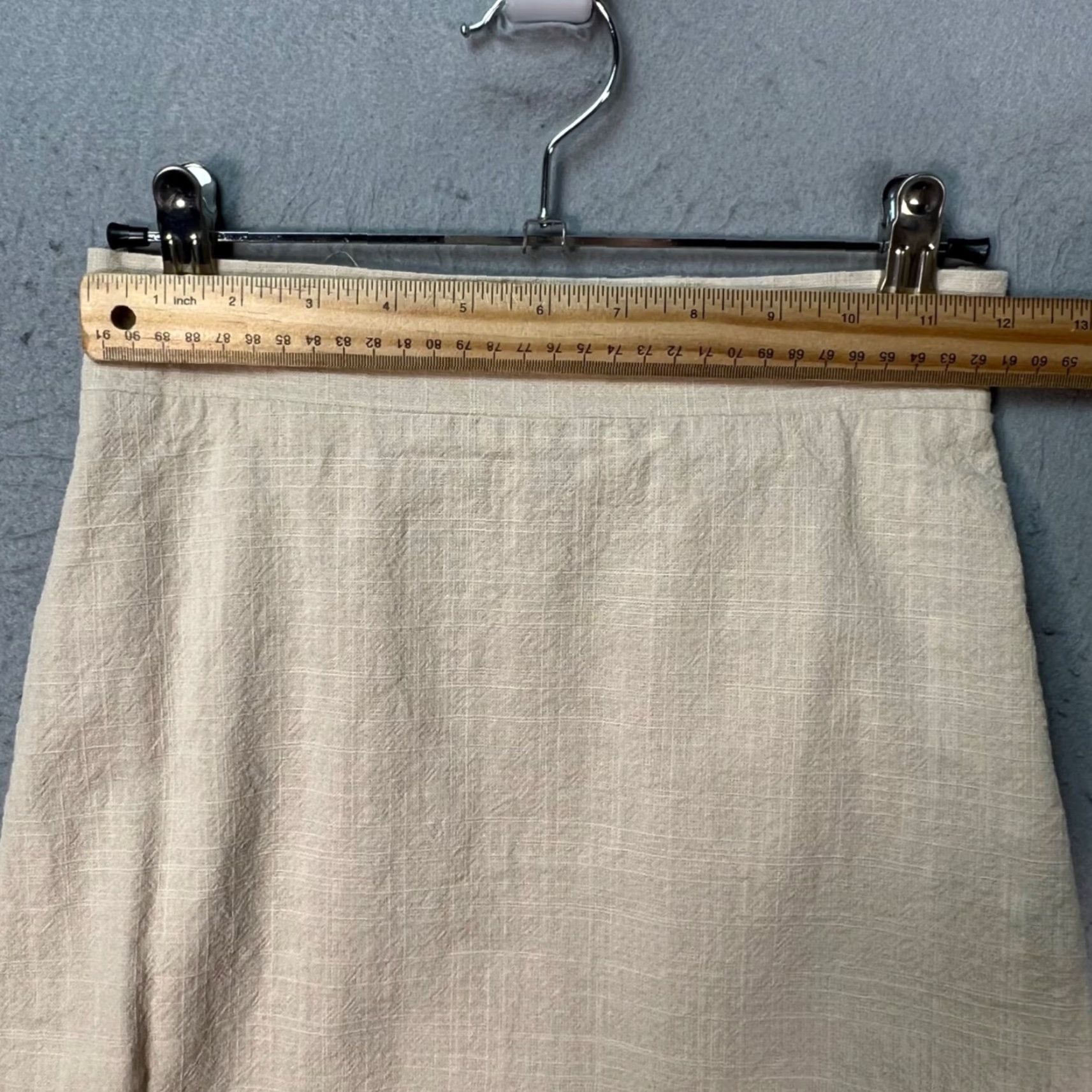Oak + Fort Oak + Fort Skirt Womens Small Beige Textured Cotton Mini Short Summer Spring Size 28" / US 6 / IT 42 - 5 Thumbnail