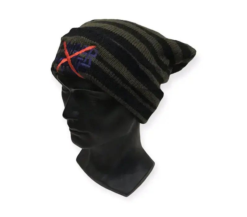 Stripe Punk Design Danger Zone Beanie Hat