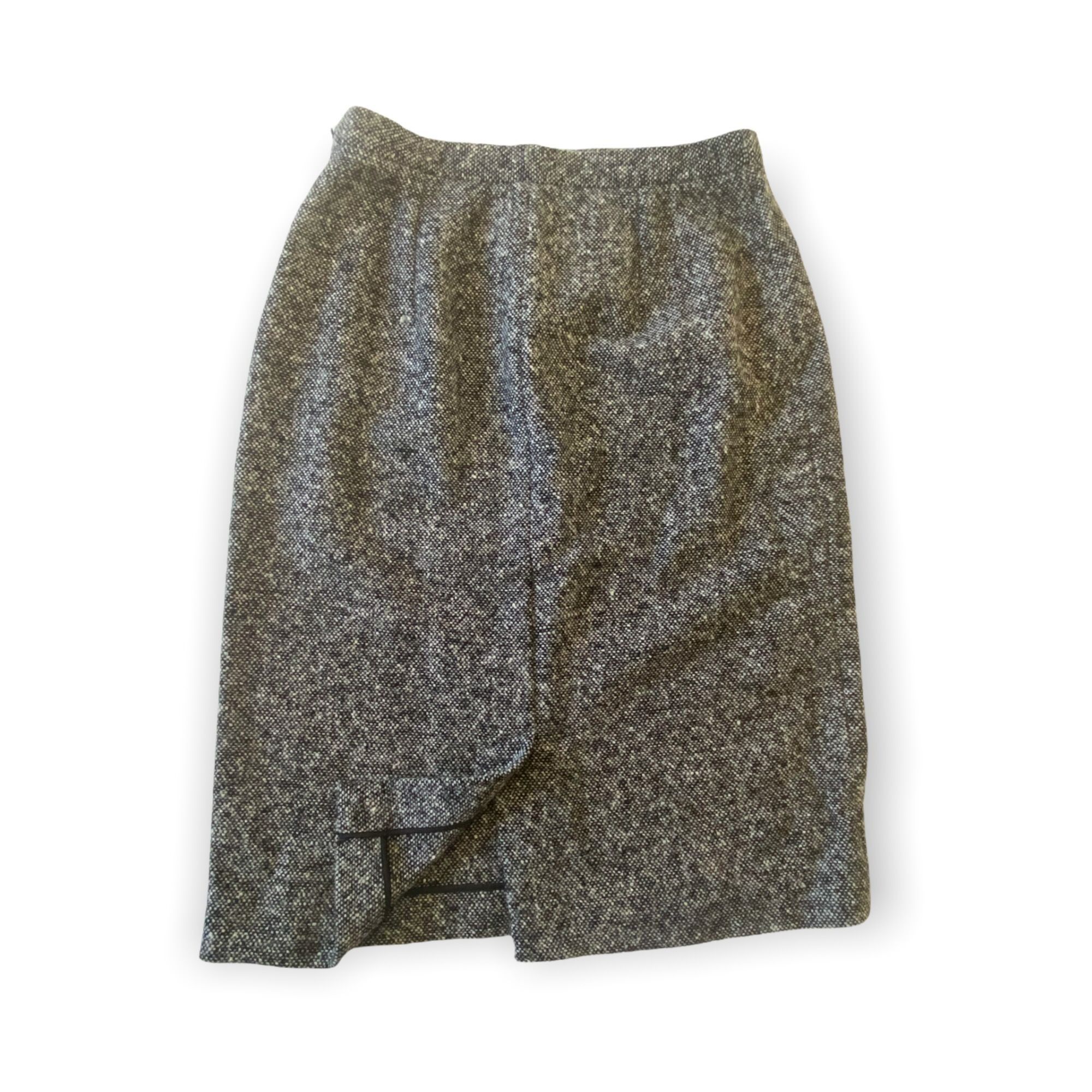 Prada Prada FW2007 Wool Tweed Pencil Skirt IT 46 Black White Made Size 32" / US 10 / IT 46 - 5 Thumbnail