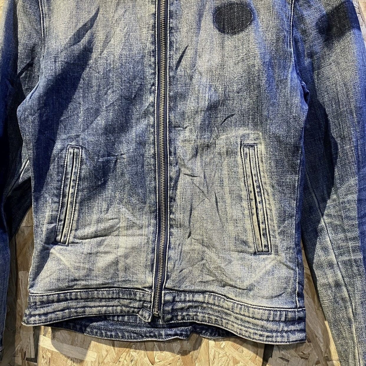 Vanquish Vanquish Tokyo Moto Denim Trucker Jacket Distressed Indigo S Size US S / EU 44-46 / 1 - 4 Thumbnail