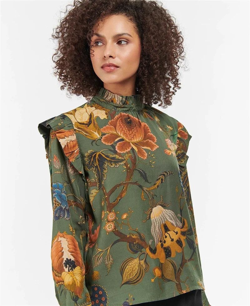 Barbour × Designer Barbour mabley top floral pattern blouse Size S / US 4 / IT 40 - 2 Thumbnail