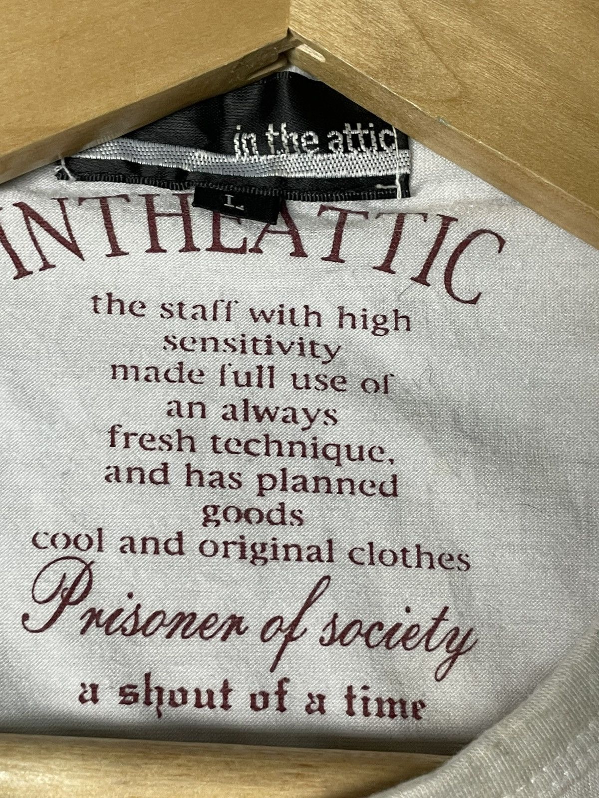 In The Attic × Japanese Brand × Vintage In The Attic Brand Spell-Out Long Sleeve Shirt (69) Size US L / EU 52-54 / 3 - 10 Thumbnail