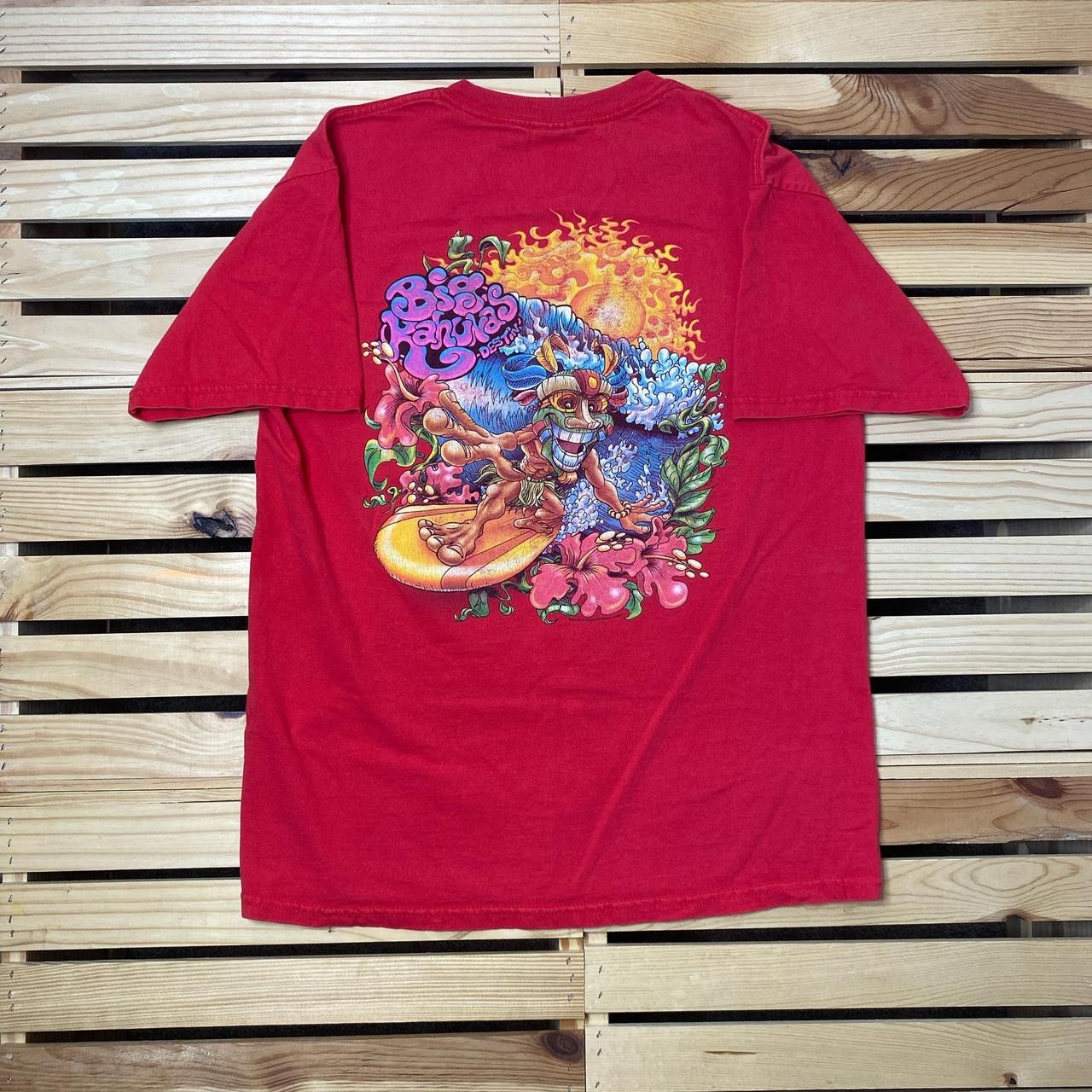 Gildan Vintage Big Kahunas Destin, FL Red Surf Tee Size Medium Size US M / EU 48-50 / 2 - 1 Thumbnail