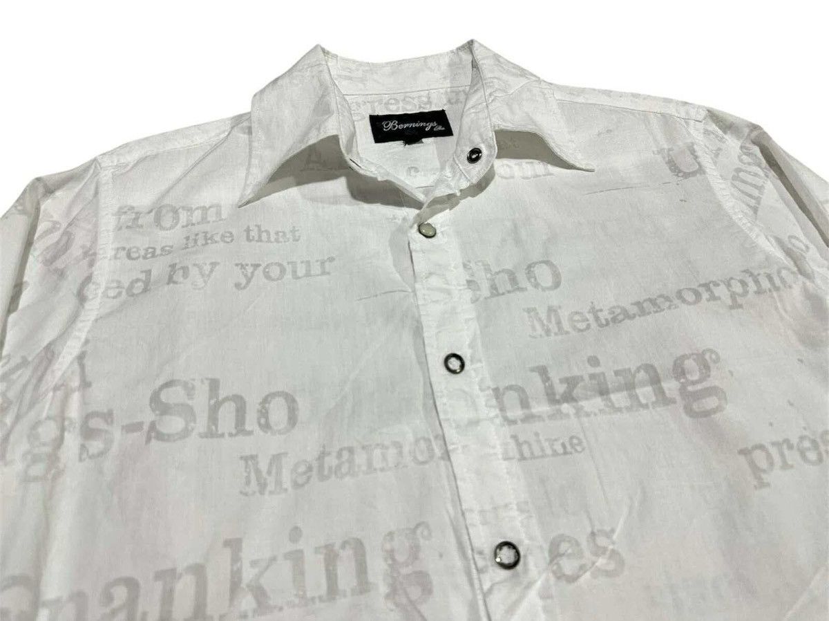 BERNINGS SHO 🔥Rare Y2K Berning Sho Poem Shirt Long Sleeve Size US M / EU 48-50 / 2 - 4 Thumbnail