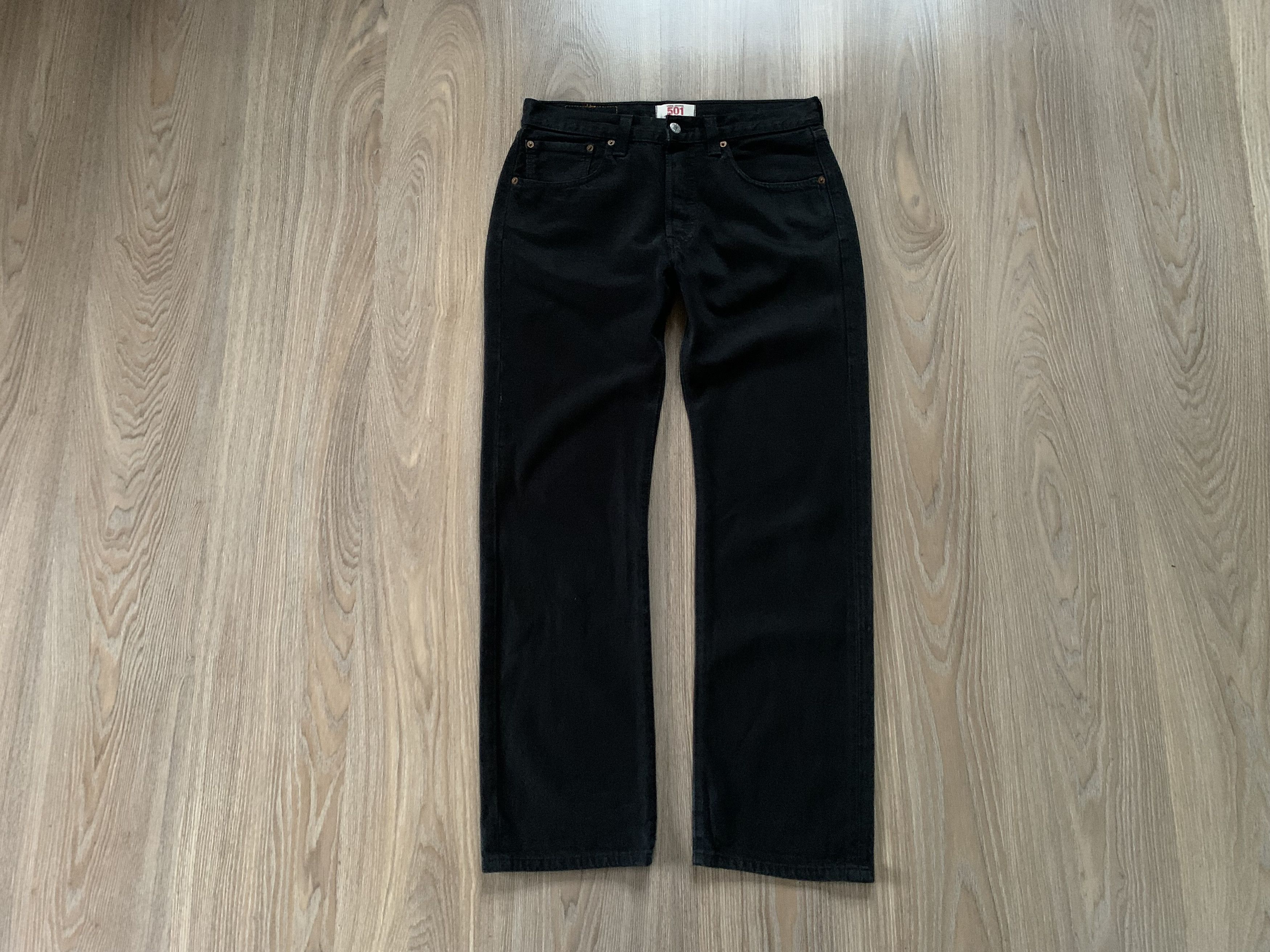 Levi's Levi's 501 Black Denim Jeans Size US 31 - 1 Thumbnail