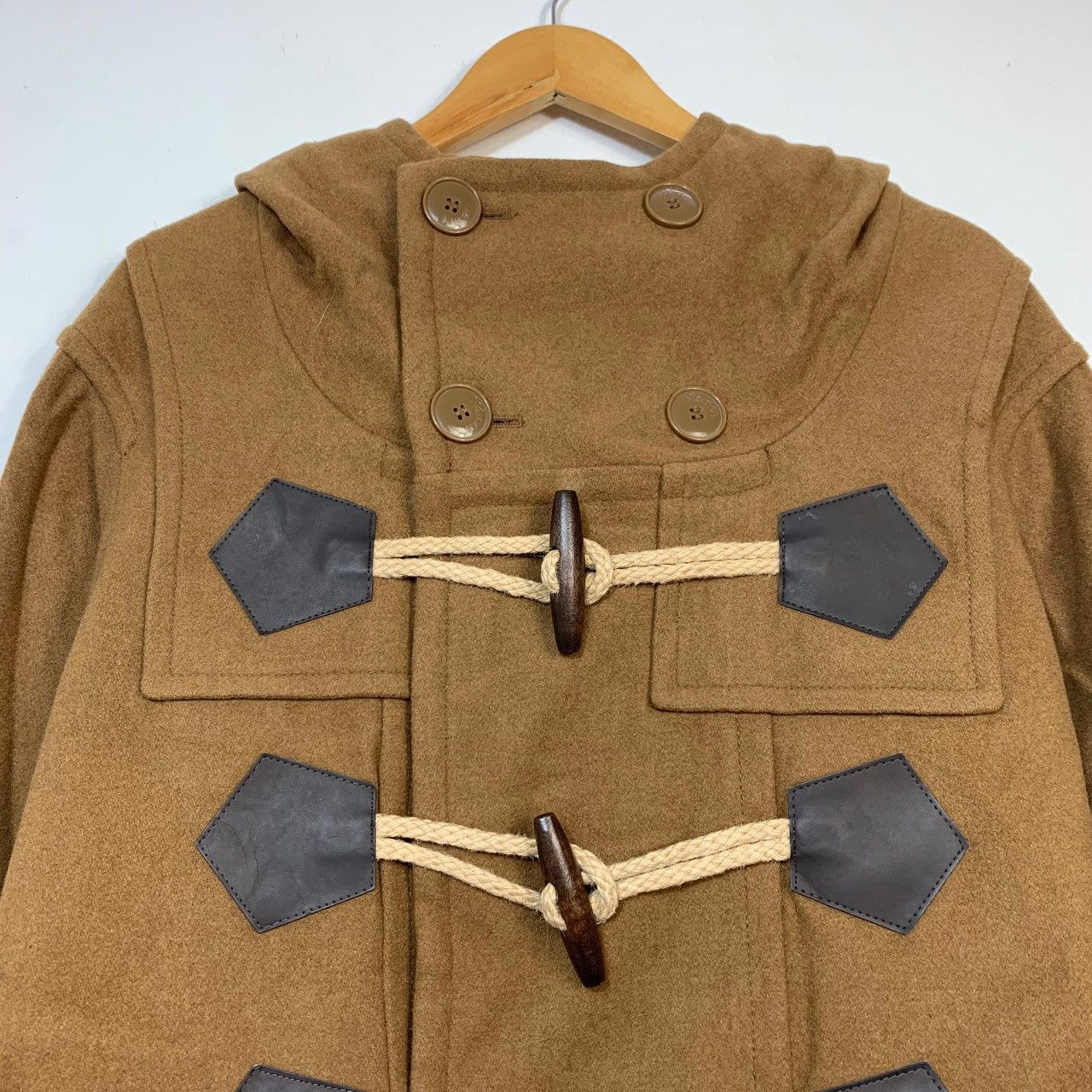Ne-Net ARCHIVE Issey Miyake Ne-Net Japanese Wood Toggle Duffle Coat Size US L / EU 52-54 / 3 - 5 Thumbnail