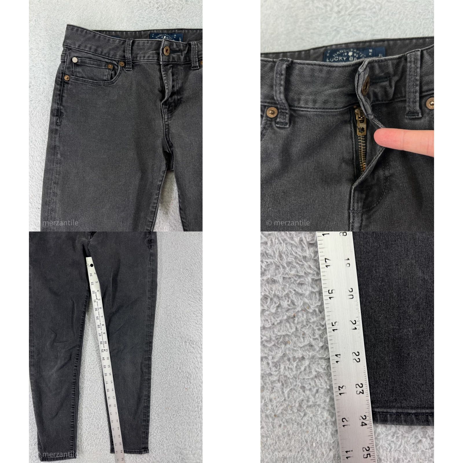 Lucky Brand Lucky Brand Jeans Womens 4 Black Denim Capri 5-Pocket Stretch Cotton Blend Rise Low Inseam 24 in Size 27" / US 4 / IT 40 - 8 Thumbnail