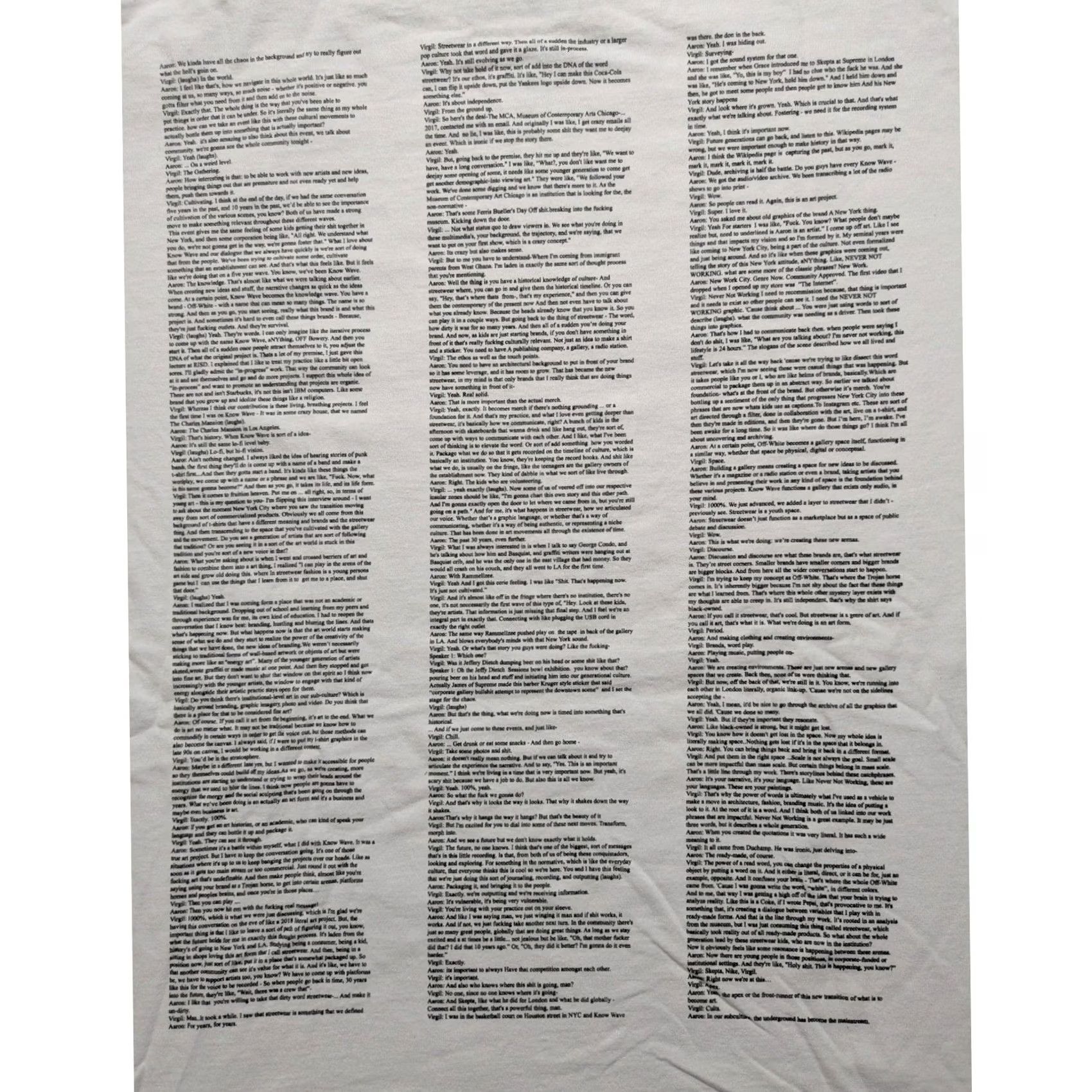 Vintage 4WD x Canary Yellow Virgil Abloh Conversations T-Shirt XL White Crew Neck Short Sleeve Graphic Print Logo Limited Edition Mens Fashion 2021 Rare Size US XL / EU 56 / 4 - 4 Thumbnail