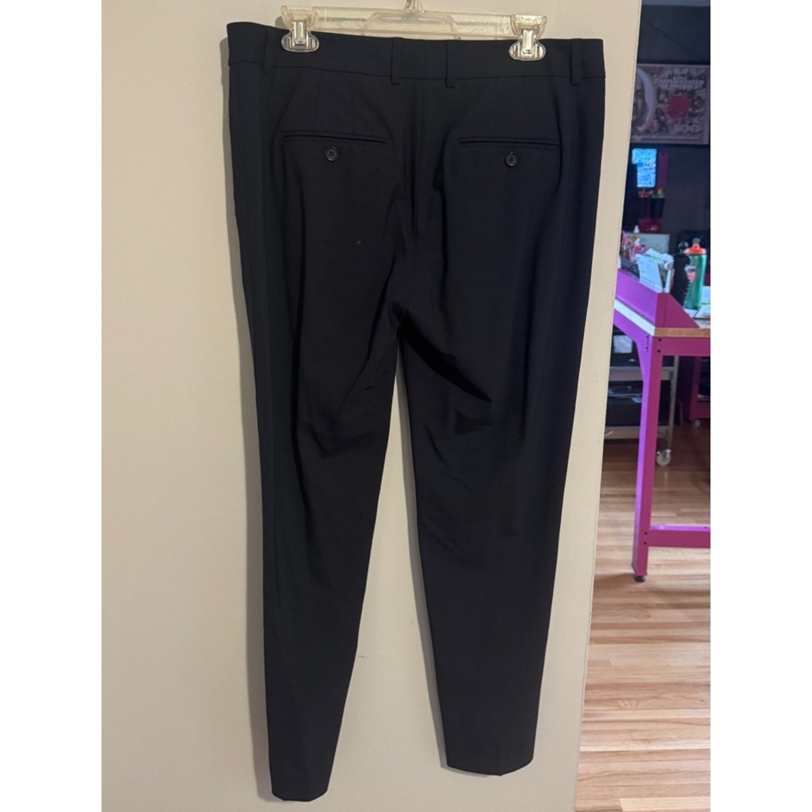 Vince Vince Black Dress Pants - Slim Tailored Size 34" / US 12 / IT 48 - 5 Thumbnail