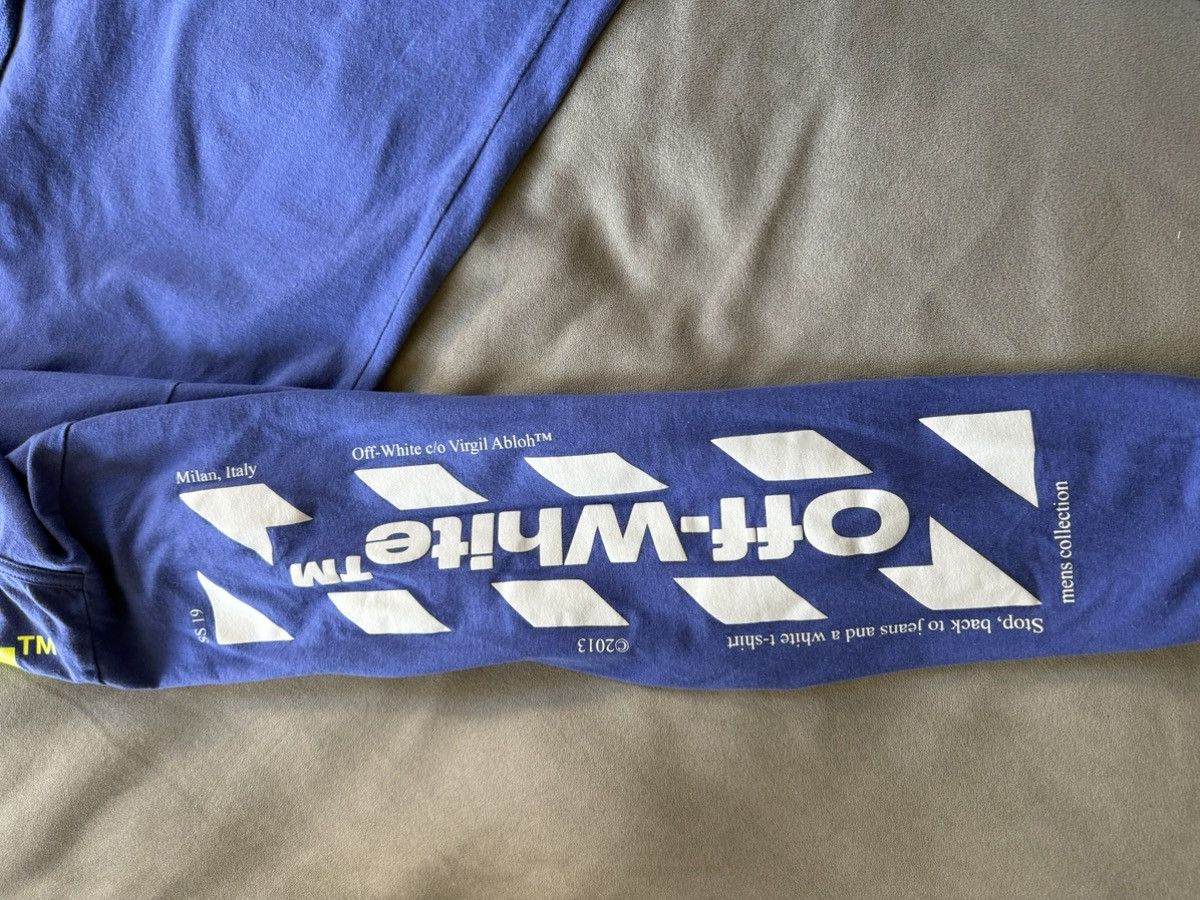 Off-White Virgil era off white motocross style blue long sleeve Size US L / EU 52-54 / 3 - 5 Thumbnail