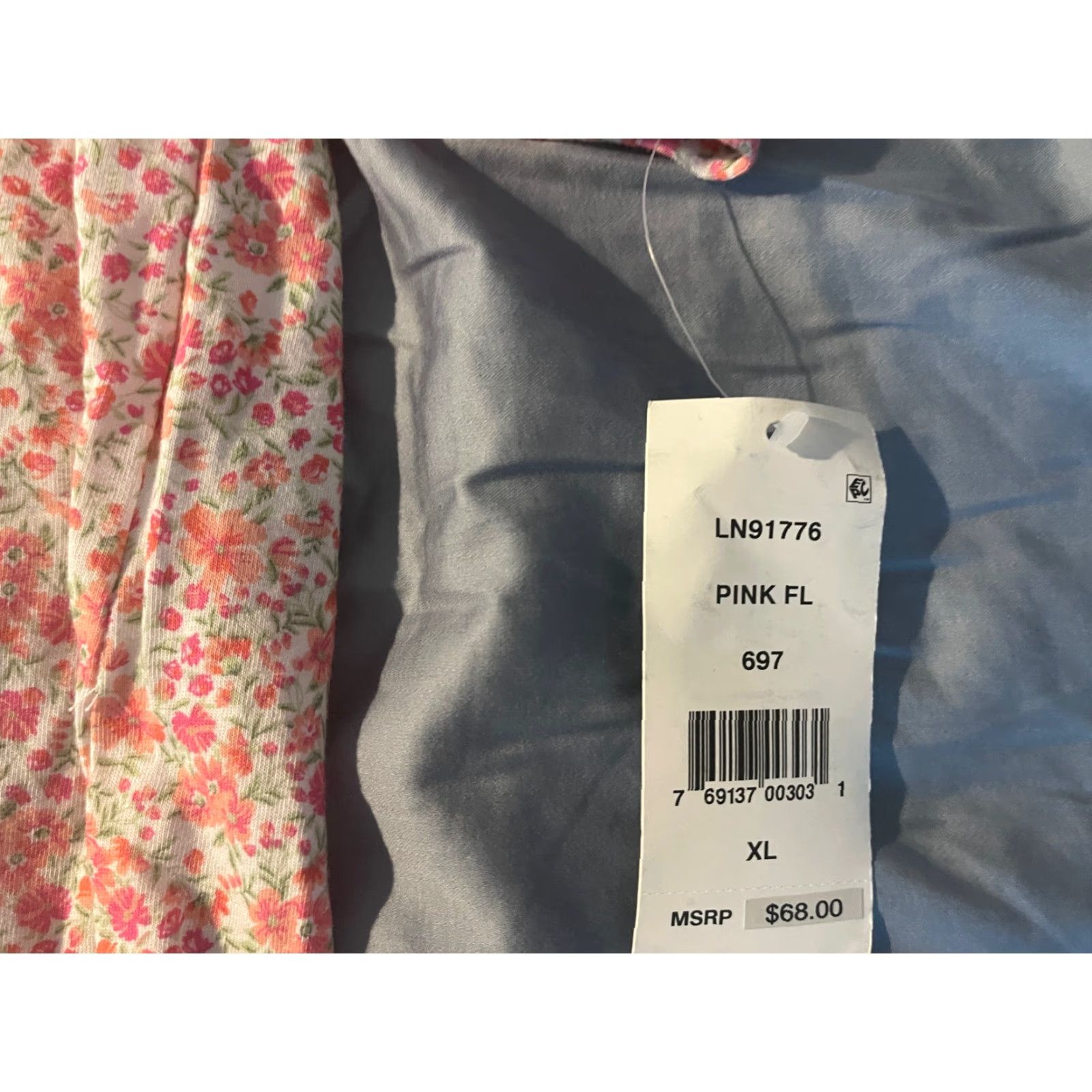 Ralph Lauren Lauren RALPH LAUREN Shirt Womens Sz XL Pink Flowers Cotton blend Nightgown Night Size XL / US 12-14 / IT 48-50 - 2 Thumbnail