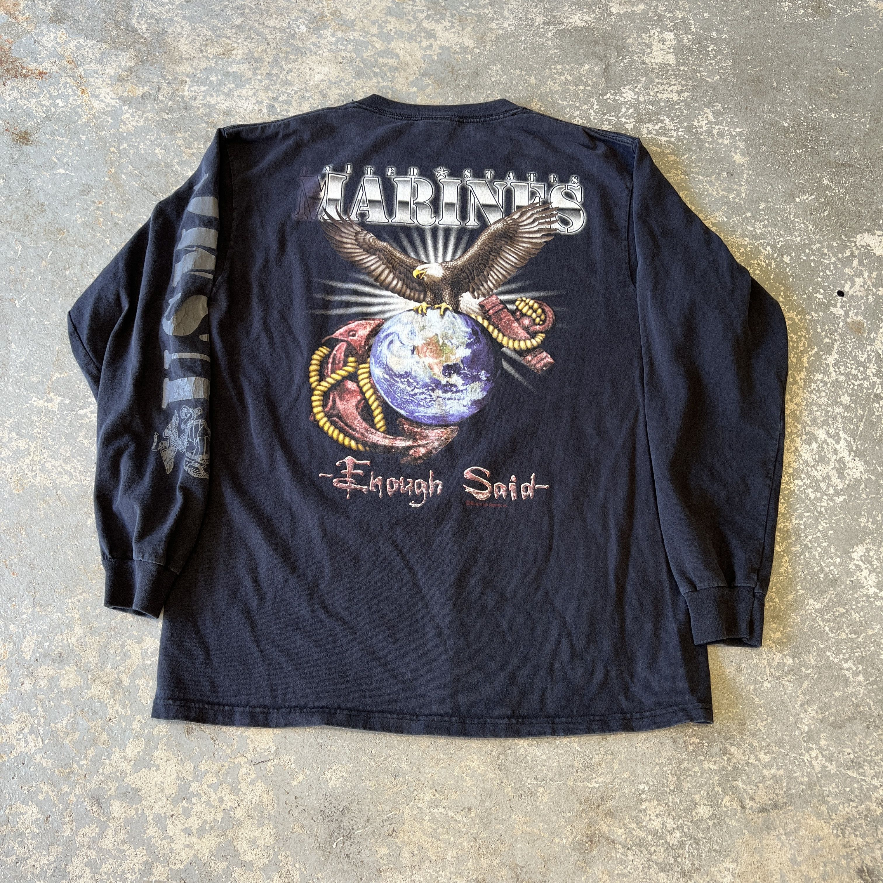 Other Rare Vintage USMC Longsleeve Marine Corps Tee Size US M / EU 48-50 / 2 - 1 Thumbnail