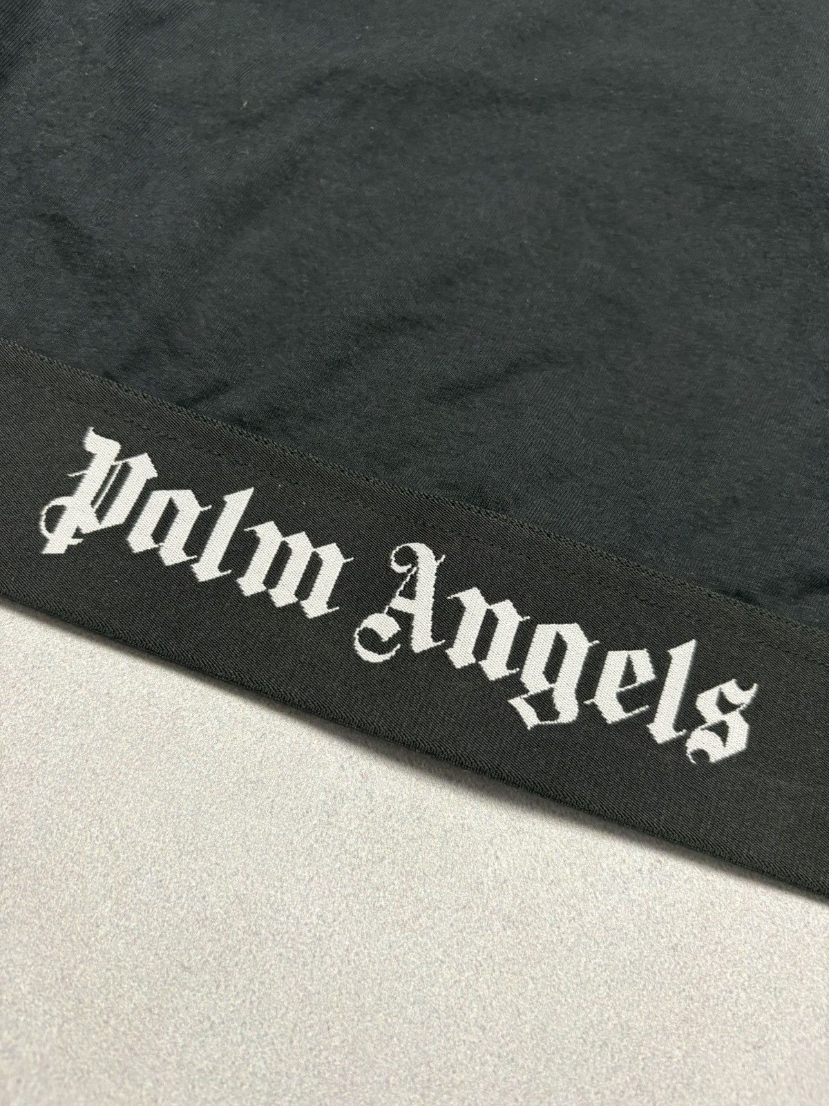 Palm Angels Palm Angels Elastic Logo Crop Top Black Athletic Sport Gym S Size S / US 4 / IT 40 - 3 Thumbnail