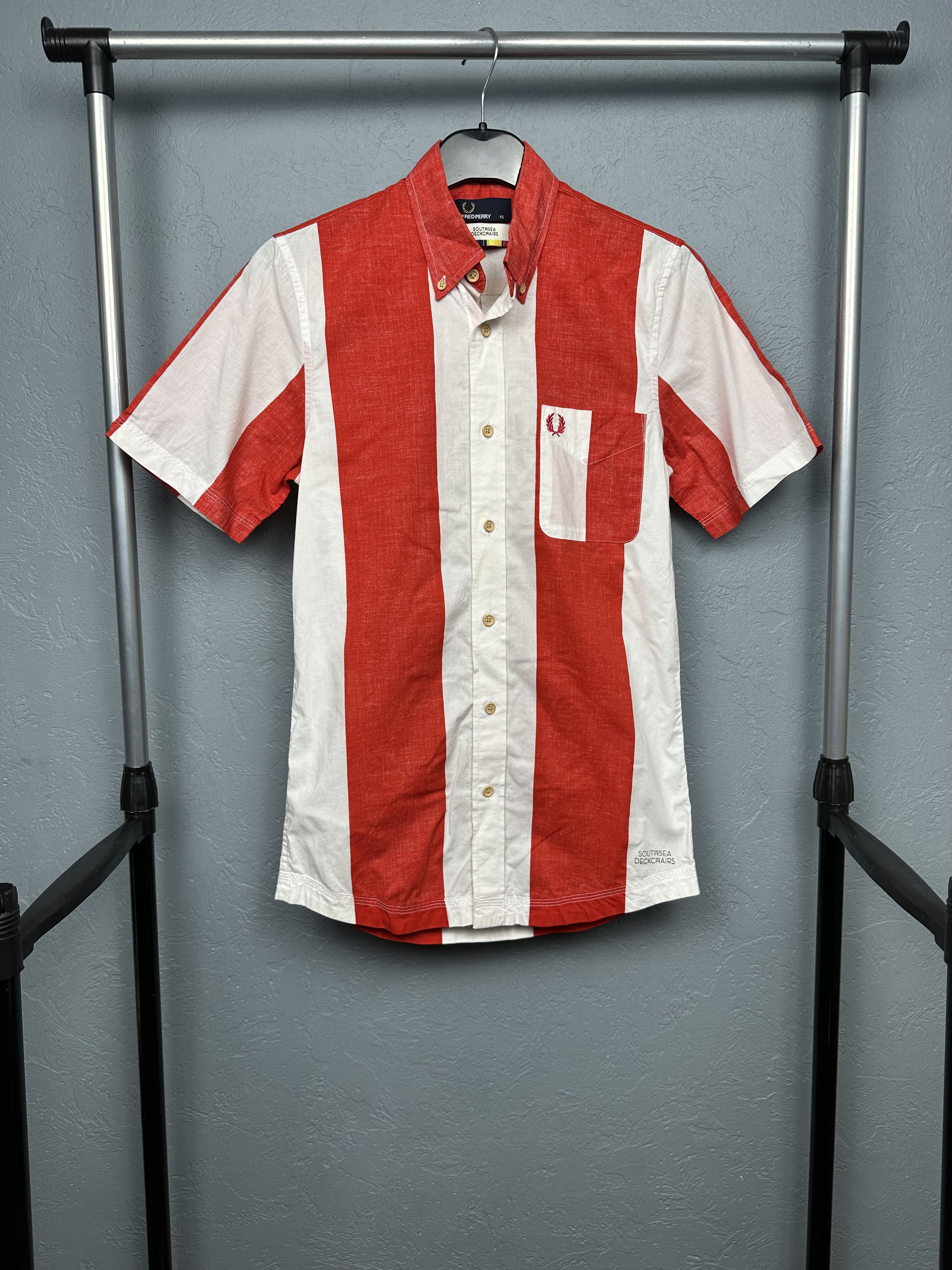 Fred Perry Fred Perry x South Sea Deckchairs Mens Short Sleeve Shirt Size US XS / EU 42 / 0 - 1 Thumbnail