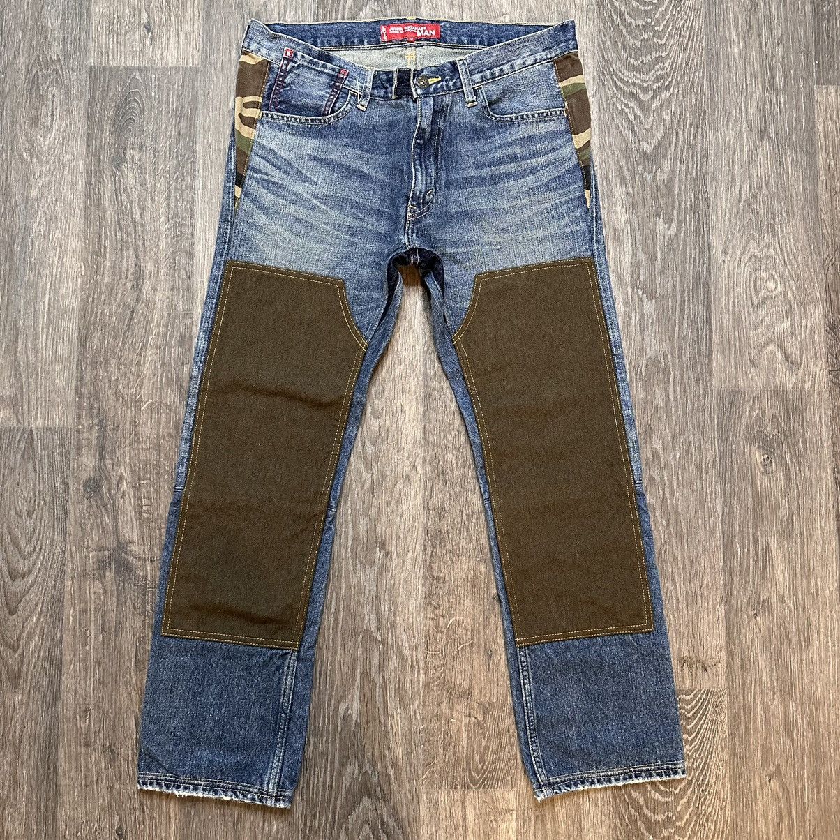 image of Comme Des Garcons x Junya Watanabe Ad 2019 Junya Watanabe X Levi’S Double Knee Denim in Blue (Size 