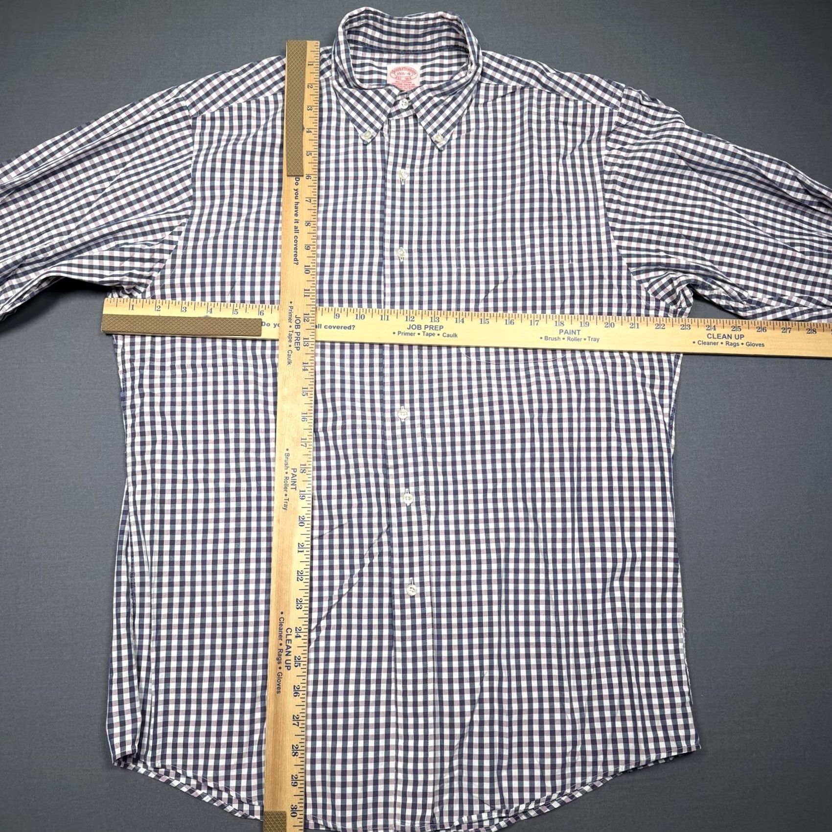 Brooks Brothers Brooks Brothers Shirt Mens Medium Blue Check Long Sleeve Button Up Cotton Size US M / EU 48-50 / 2 - 3 Thumbnail
