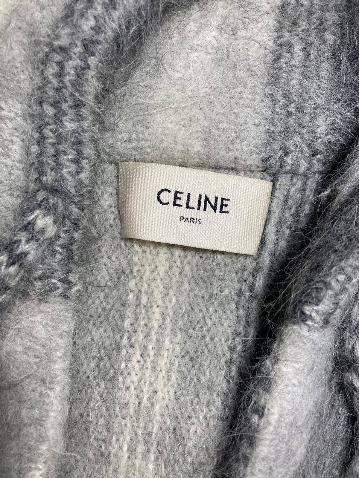 Celine × Hedi Slimane AW21 Celine Alpaca Wool Baja Hoodie 2021 Teen Knight Poem 20 Size US M / EU 48-50 / 2 - 3 Thumbnail