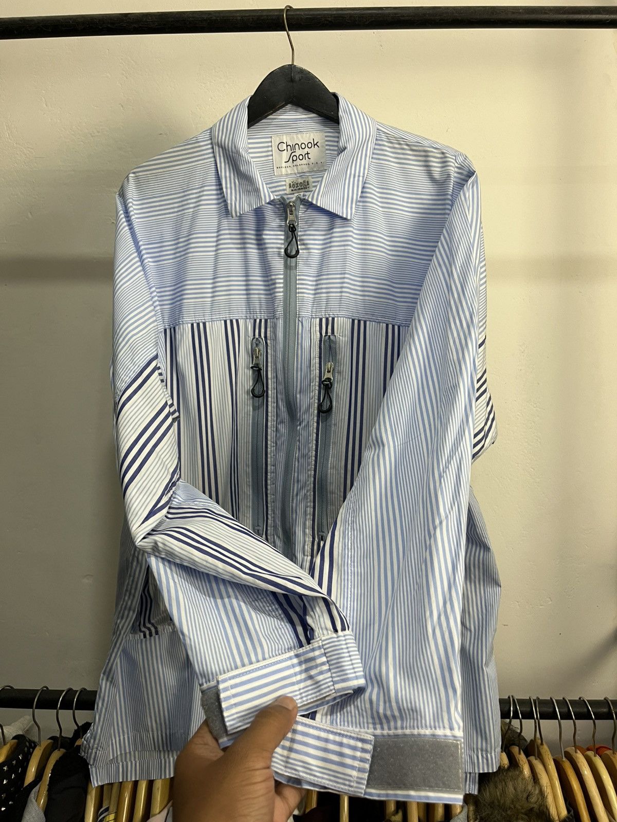 Japanese Brand Aozora blue heaven Big Pocket junya Watanabe Style overshirt Size US XL / EU 56 / 4 - 7 Thumbnail