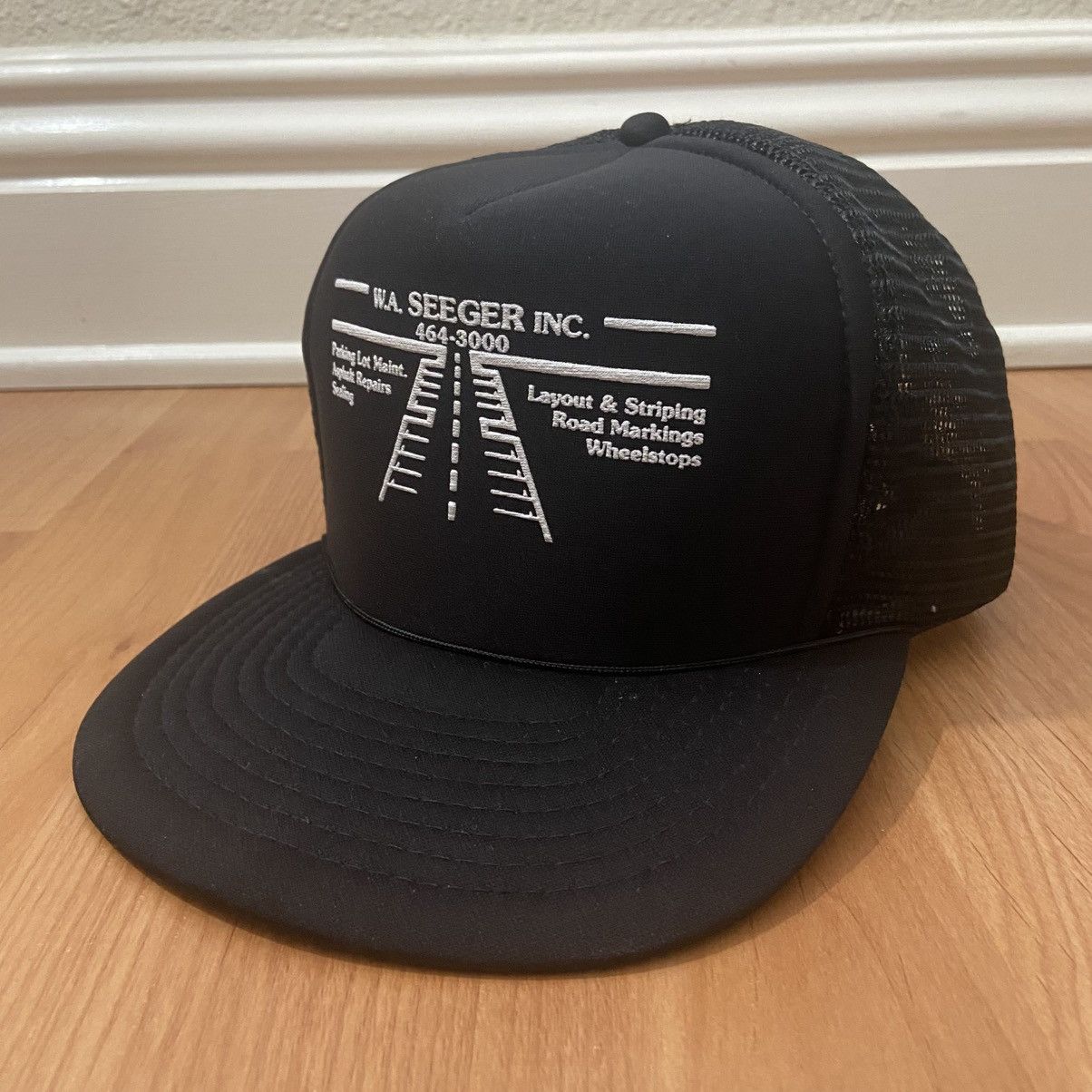 Vintage Vintage W.A. Seeger Inc. Construction Logo Trucker Hat Size ONE SIZE - 2 Thumbnail