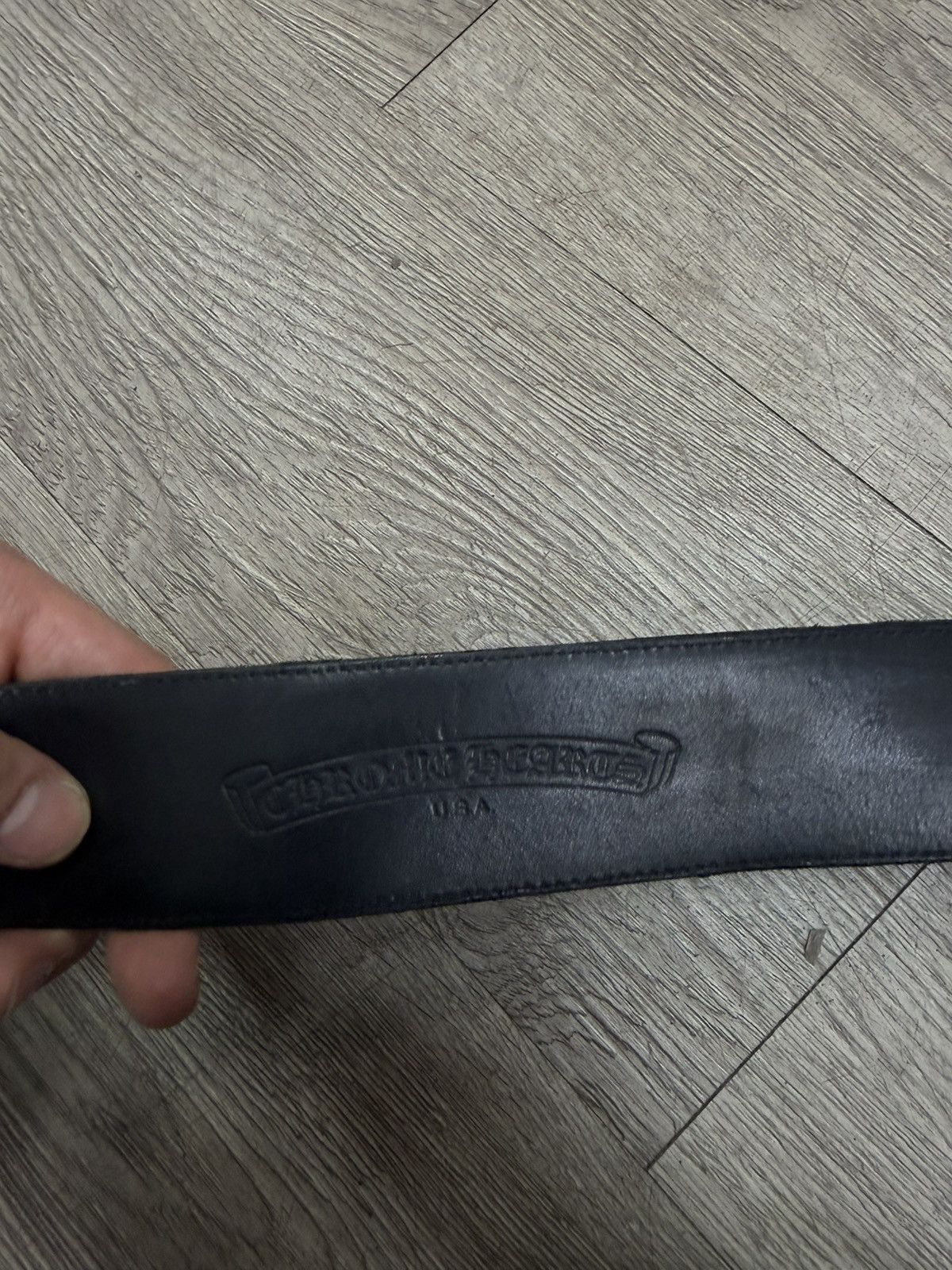 Chrome Hearts Chrome Hearts Black Double Pin Roller Belt 32 Size 32 - 4 Thumbnail