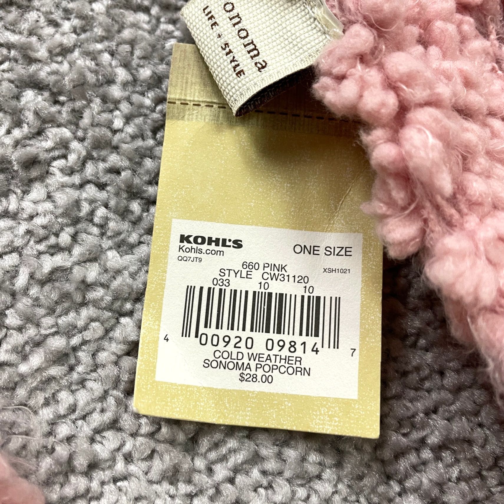 Pinko Sonoma Scarf Womens One Size Pink Soft Fluffy New NWT Cold Weather Popcorn Size ONE SIZE - 2 Thumbnail