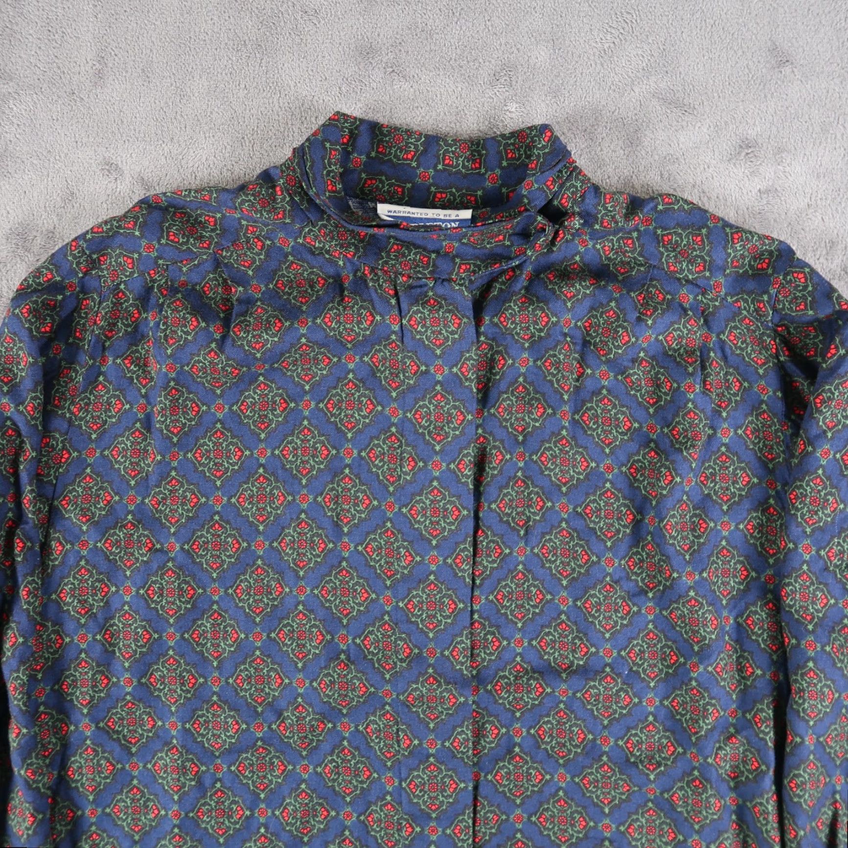 Pendleton VINTAGE Pendleton Blouse Shirt 12 Womens Paisley Floral Rayon Button Up Cardigan? Size XL / US 12-14 / IT 48-50 - 3 Thumbnail