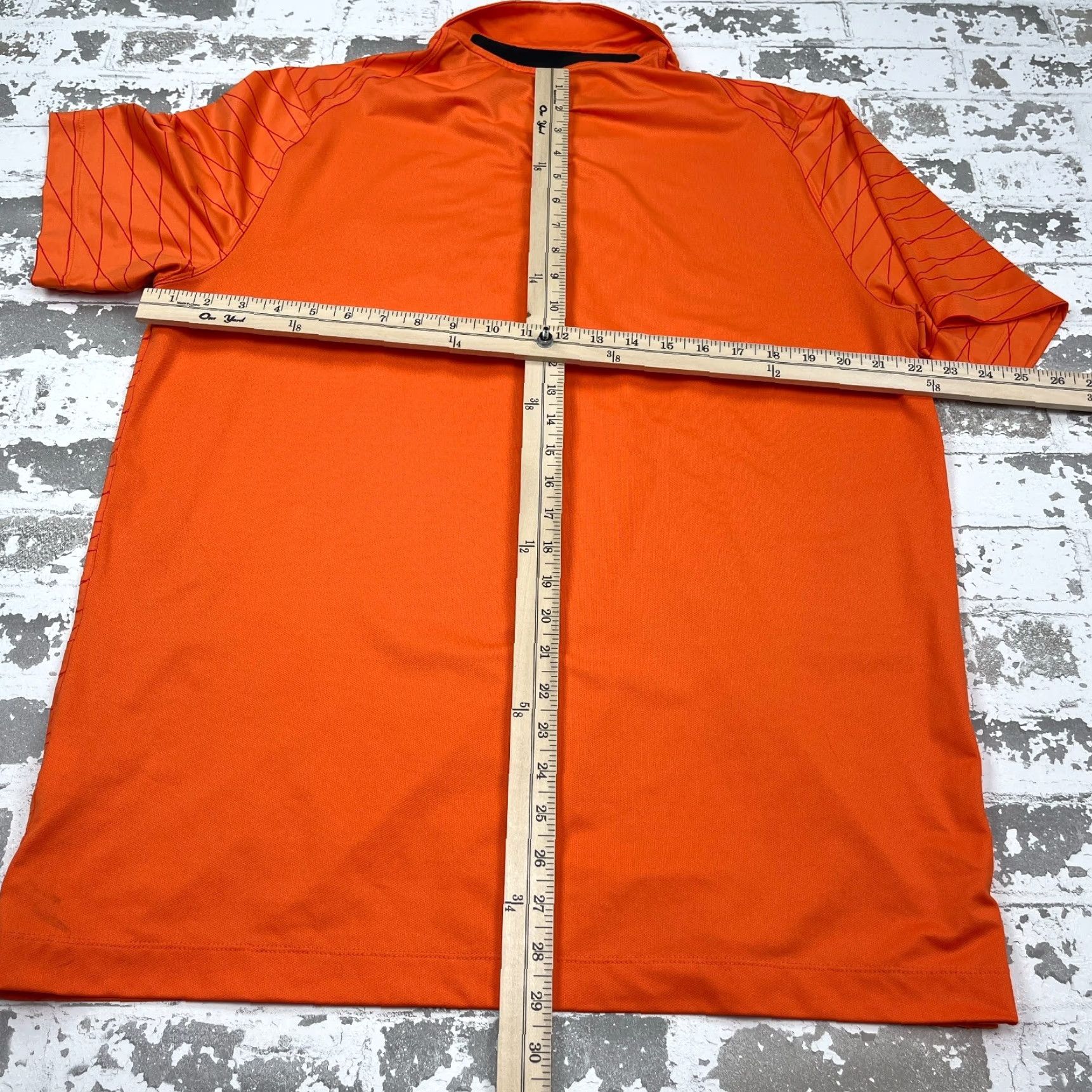 Nike Nike Polo Shirt Men L Orange Dri Fit Tour Performance Golf Pocket Geometric Size US L / EU 52-54 / 3 - 7 Thumbnail