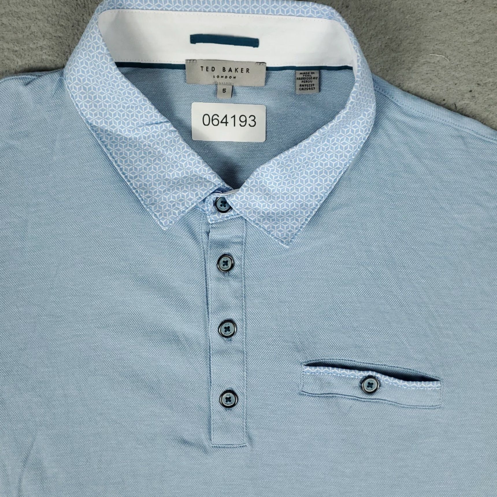 Ted Baker Ted Baker Polo Shirt Mens Size 5 Blue Short Sleeve Casual Activewear Size US S / EU 44-46 / 1 - 2 Thumbnail