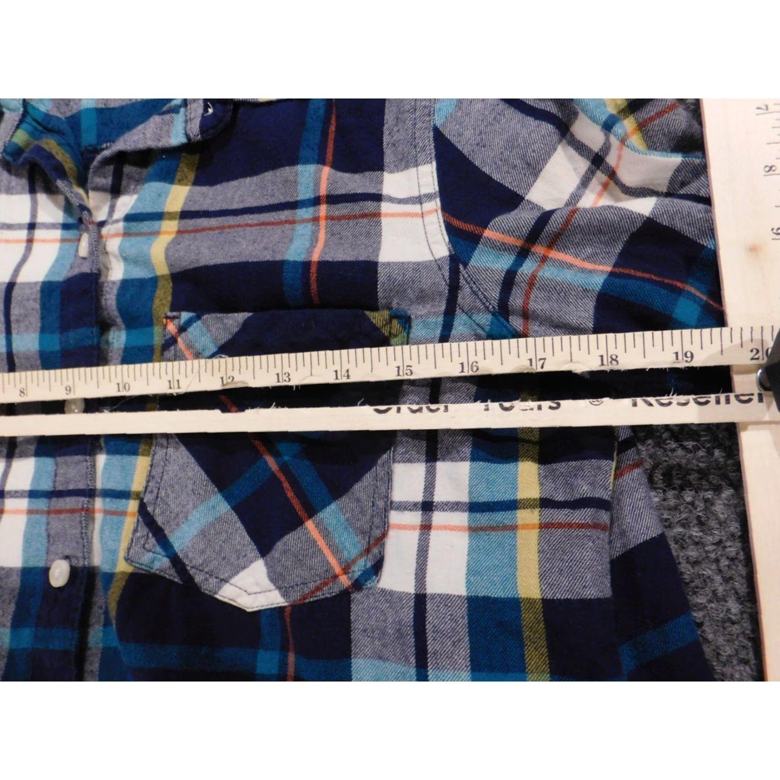 Old Navy Old Navy Womens Button-Up Shirt Flannel Blue Medium Plaid Casual Button Front Size M / US 6-8 / IT 42-44 - 5 Thumbnail