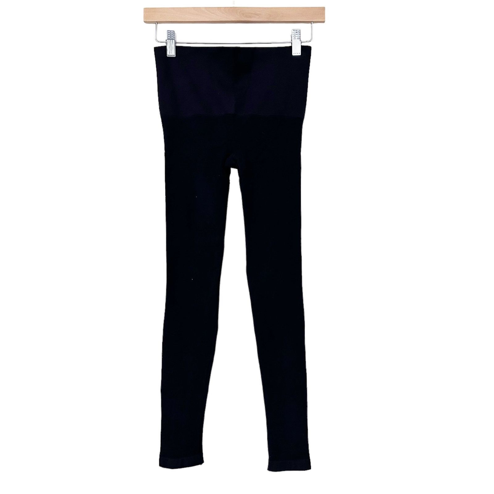 Spanx Spanx Star Power Black Seamless Leggings Sz S Size 27" / US 4 / IT 40 - 2 Thumbnail