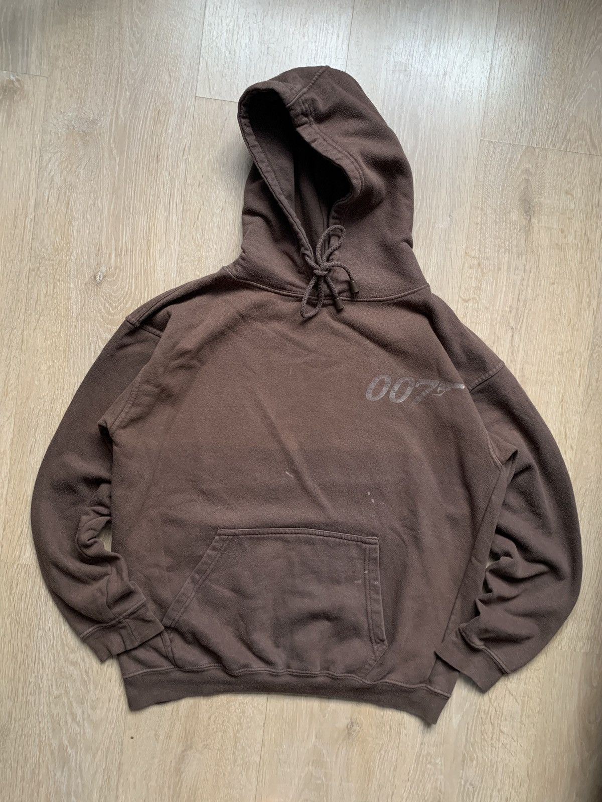 image of Band Tees x Movie Vintage 007 Hoodie in Brown, Men's (Size Small)