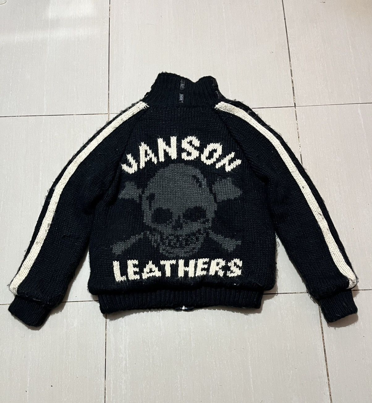 Vanson Leathers Vanson Leathers Skull Knitted Jacket Size US L / EU 52-54 / 3 - 1 Thumbnail