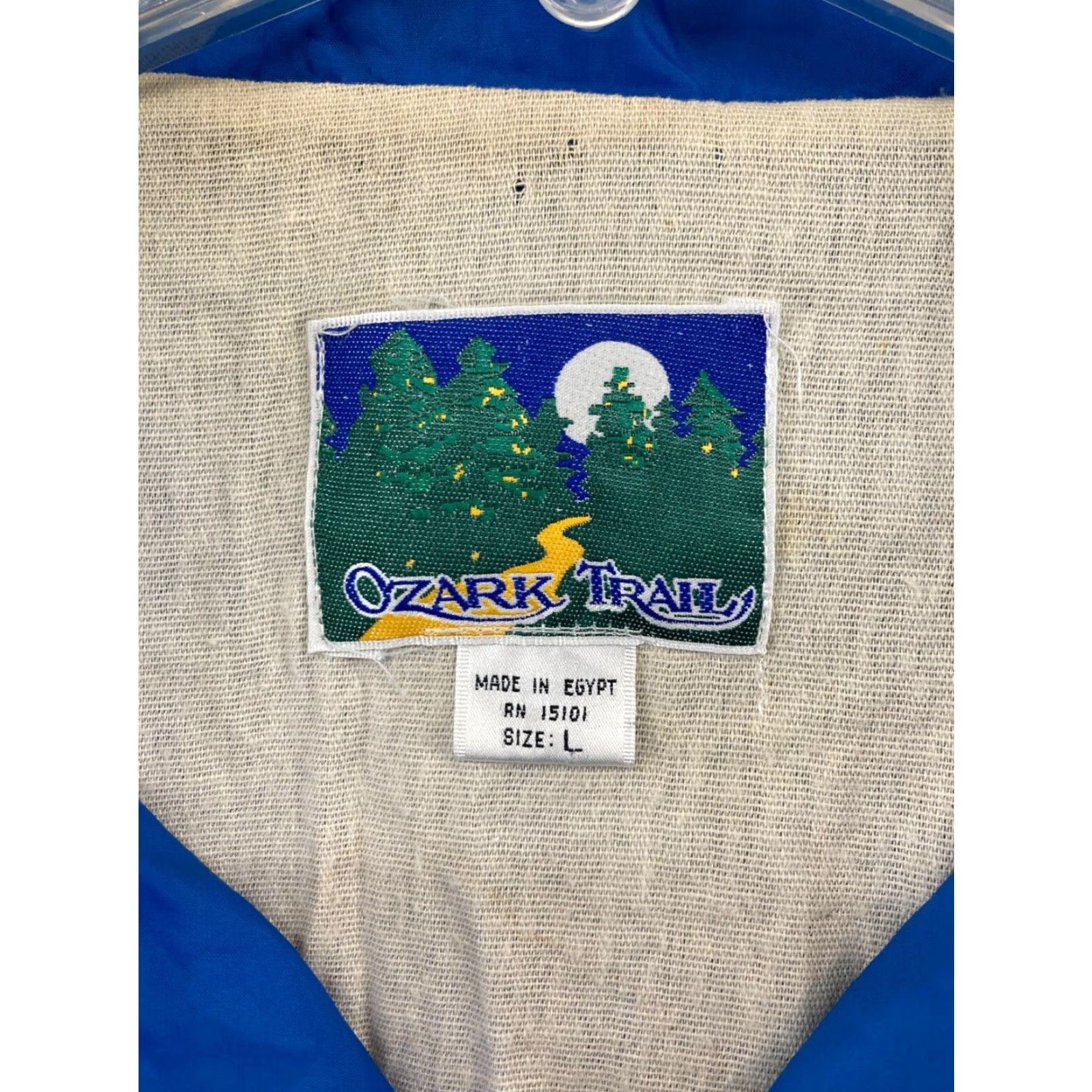 Vintage VINTAGE Ozark Trail Mens Jacket Windbreaker Blue 90s Snap Large Regular Size L - Casual Mens Jacket Size US L / EU 52-54 / 3 - 5 Thumbnail