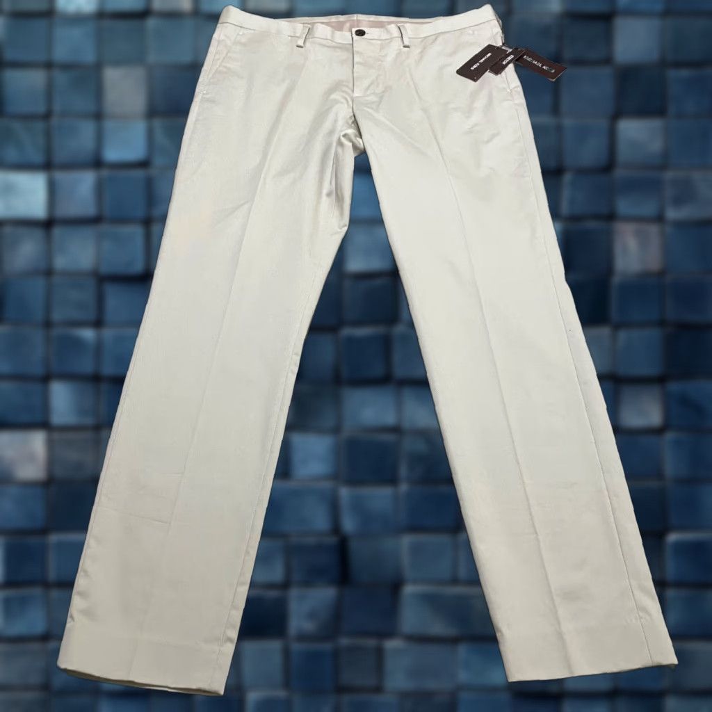 Michael Kors Michael Kors Mens Pants Chino Slim Straight 36x32 Beige Flat Front Wool Cotton Blend Size US 36 / EU 52 - 1 Thumbnail