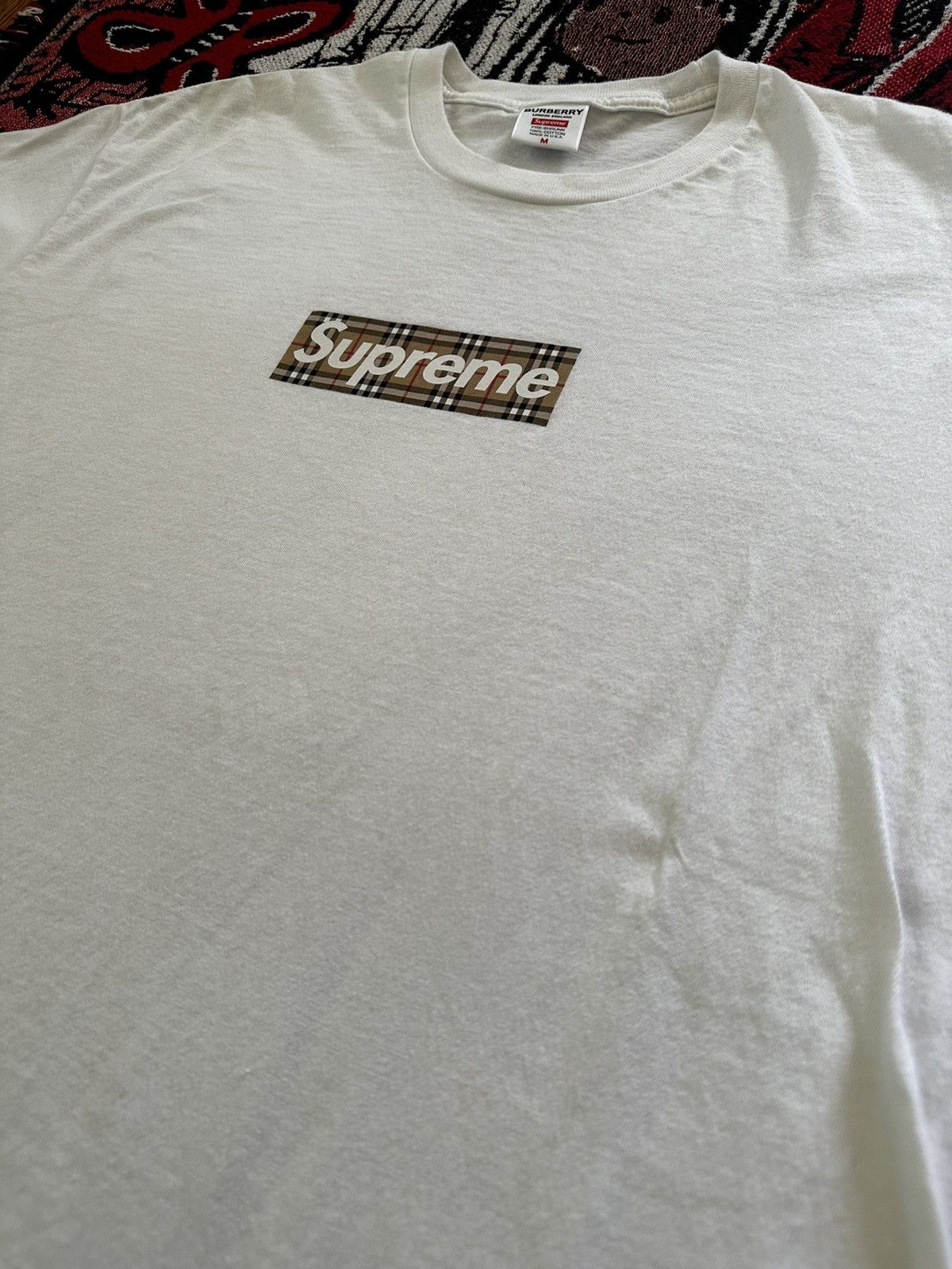 Burberry × Supreme Supreme Burberry - box logo tee Size US M / EU 48-50 / 2 - 3 Thumbnail