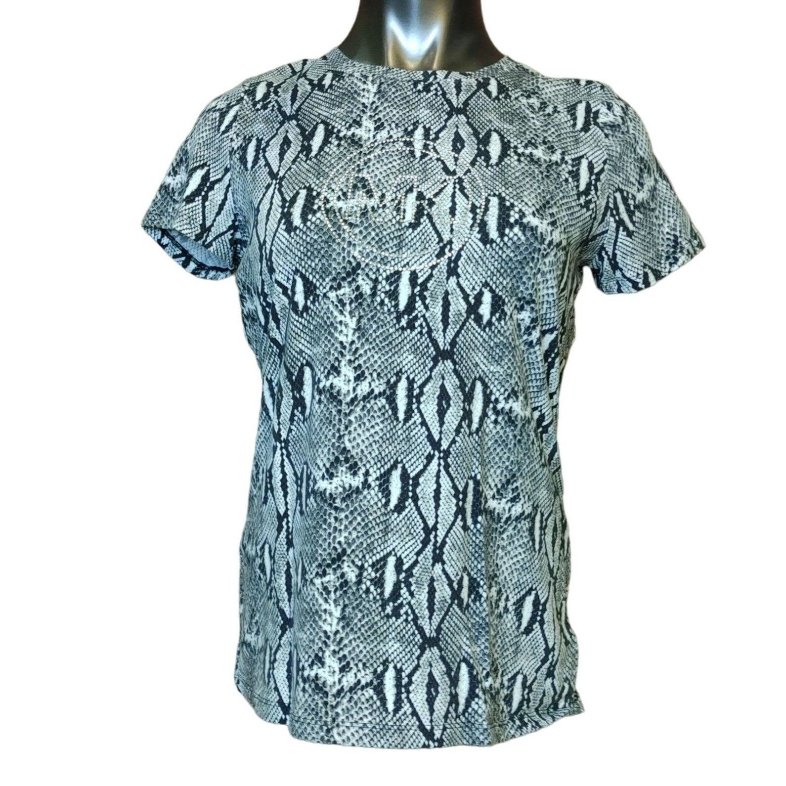 Michael Kors Michael Kors Black and White Snakeskin Top Size M Size M / US 6-8 / IT 42-44 - 1 Thumbnail