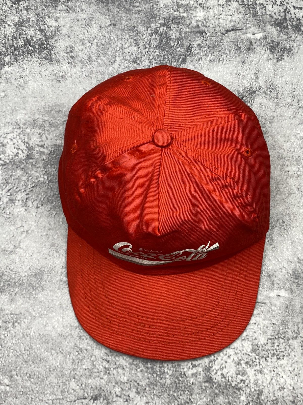 Coca Cola × Vintage Vintage 90s Coca Cola Enjoy Hype Drill Cap Hats Size ONE SIZE - 6 Thumbnail