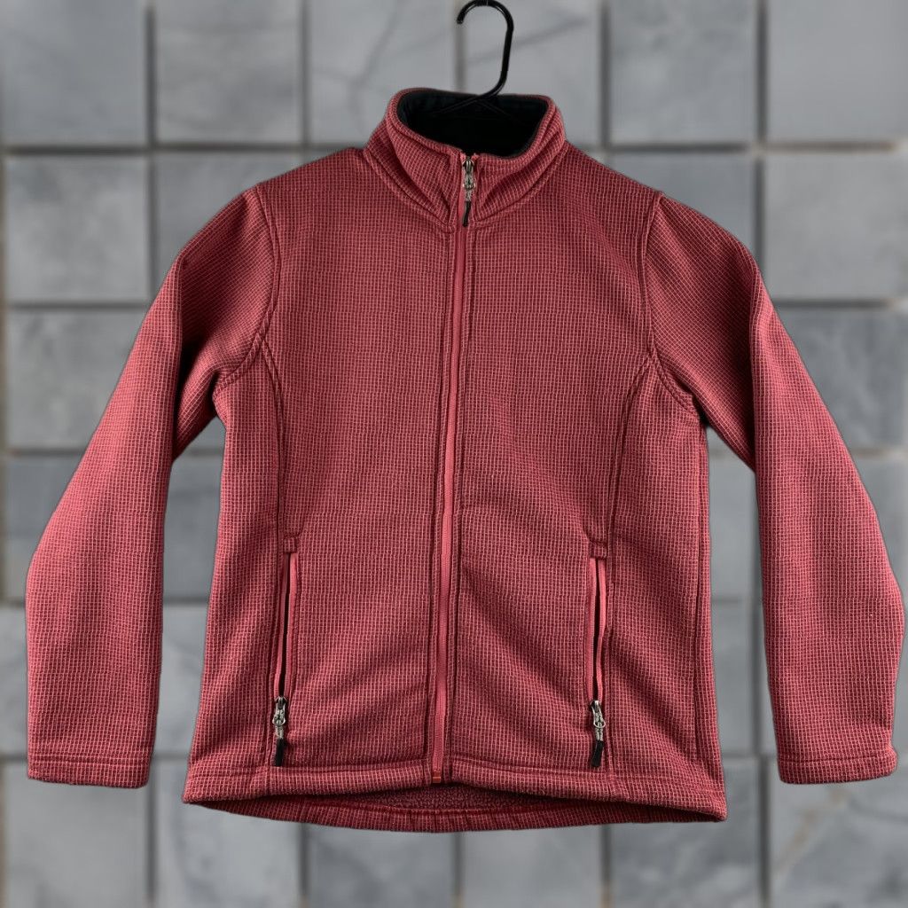 Vintage 10,000 ft Above Sea Level Red Full Zip Sweater Women M Medium Check Pattern Fleece High Collar Size M / US 6-8 / IT 42-44 - 1 Thumbnail